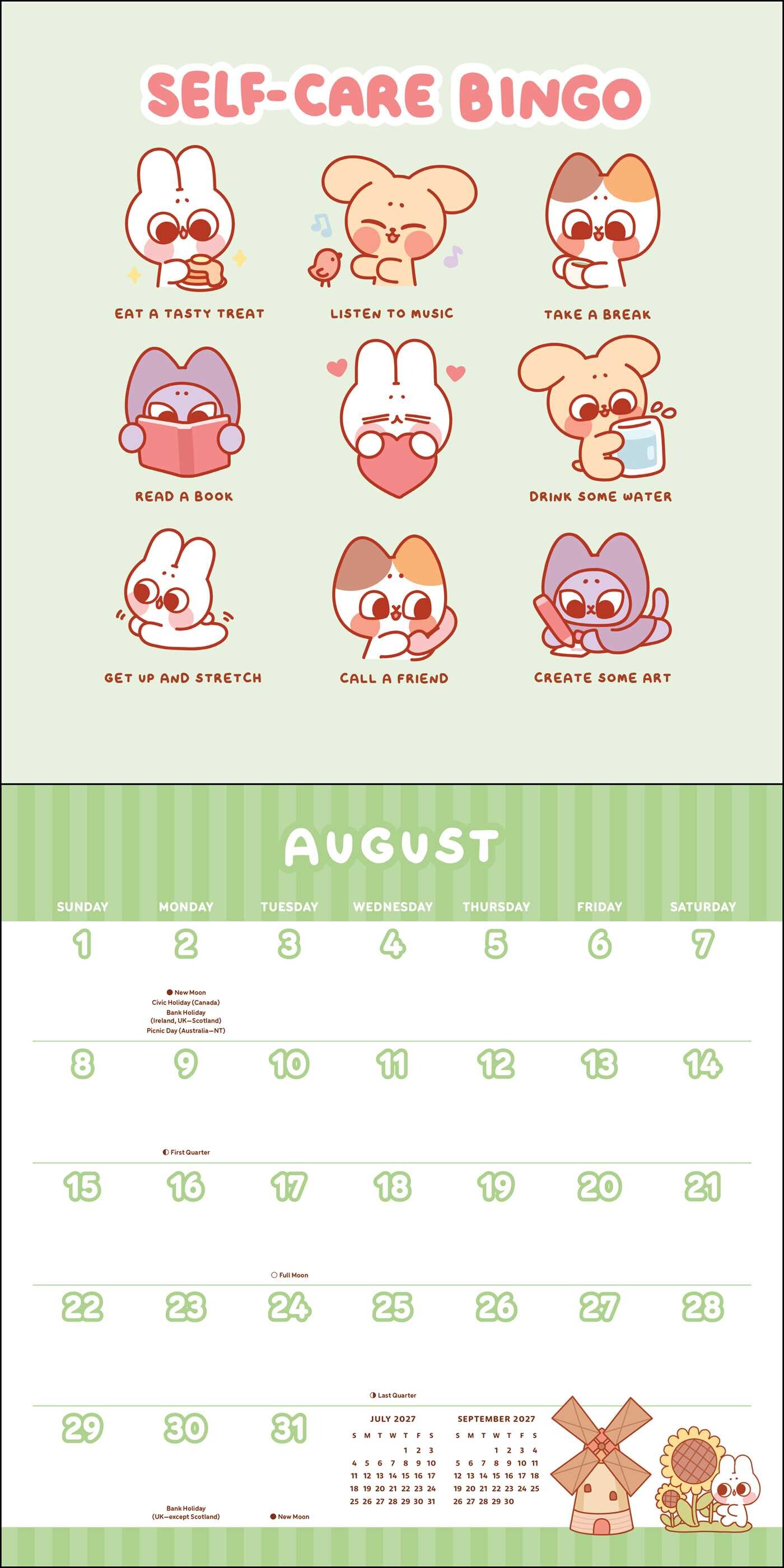 Pocket Peaches 2027 Wall Calendar with Stickers