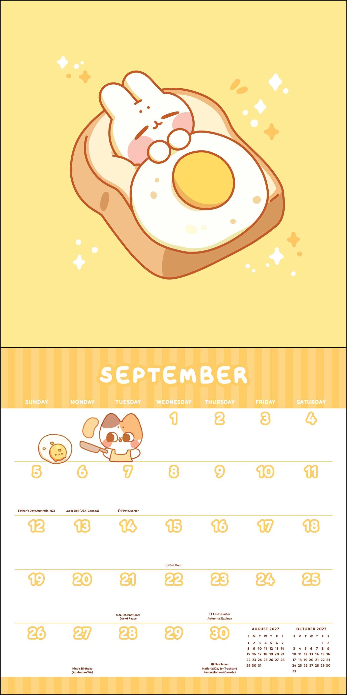 Pocket Peaches 2027 Wall Calendar with Stickers