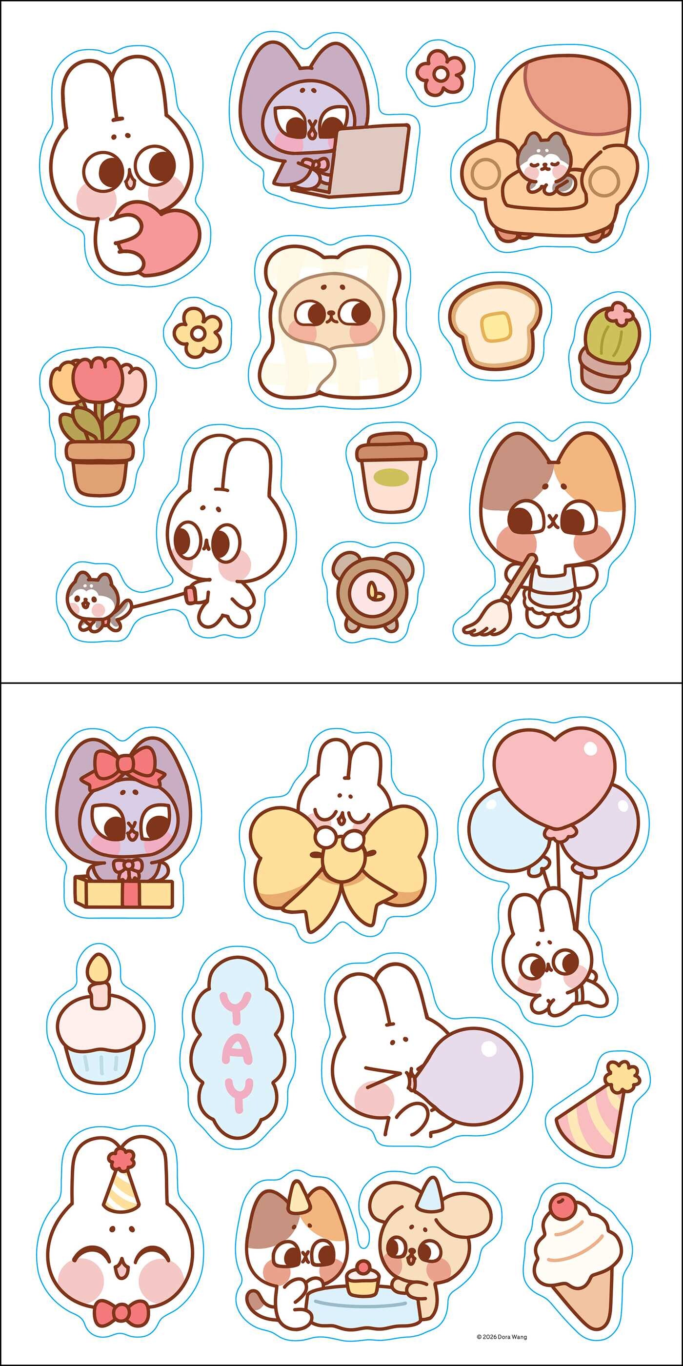 Pocket Peaches 2027 Wall Calendar with Stickers