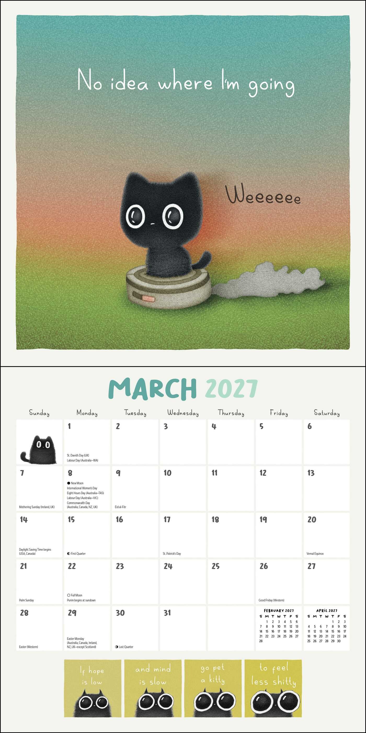 Year of Purrs 2027 Wall Calendar