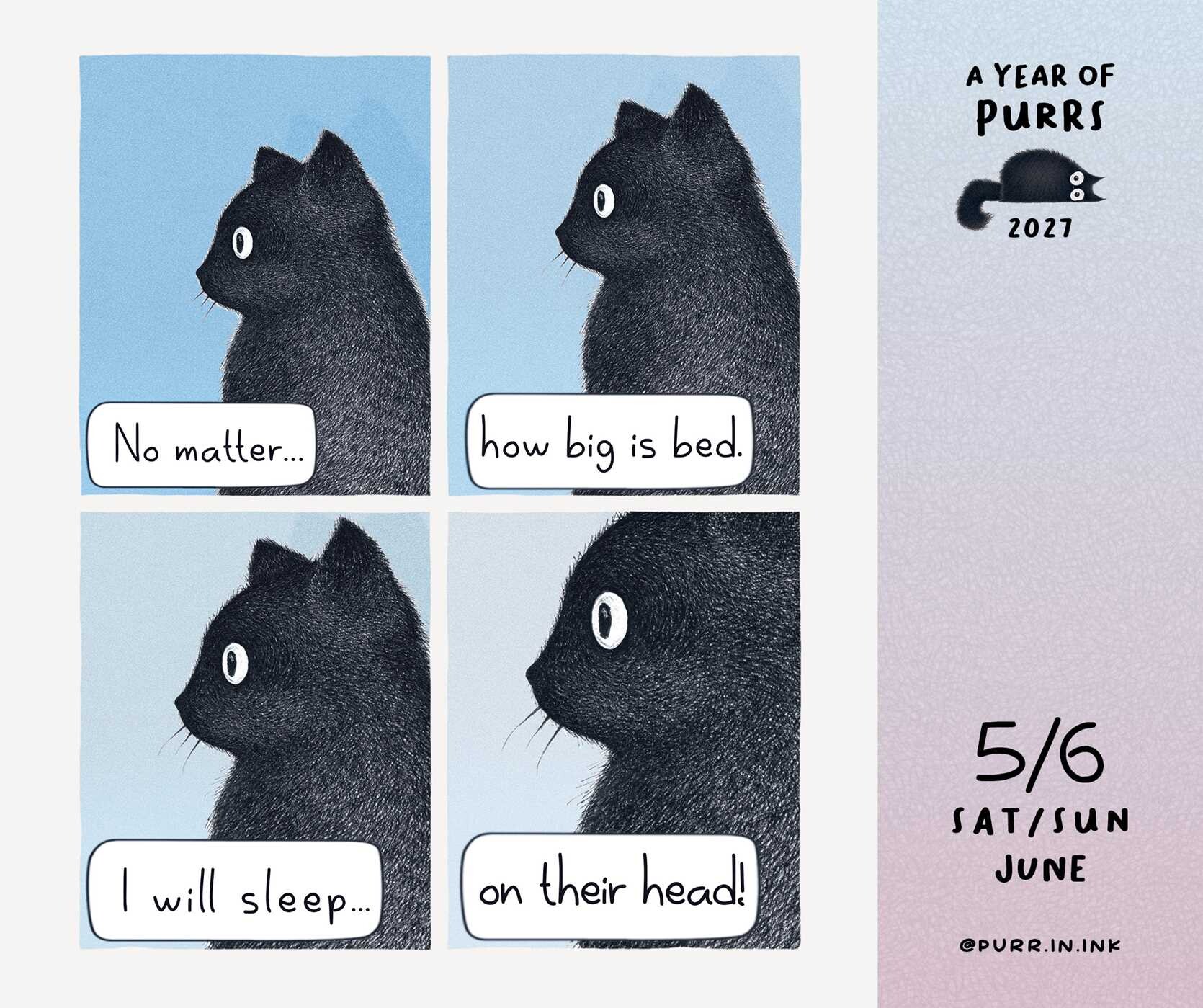 Year of Purrs 2027 Day-to-Day Calendar