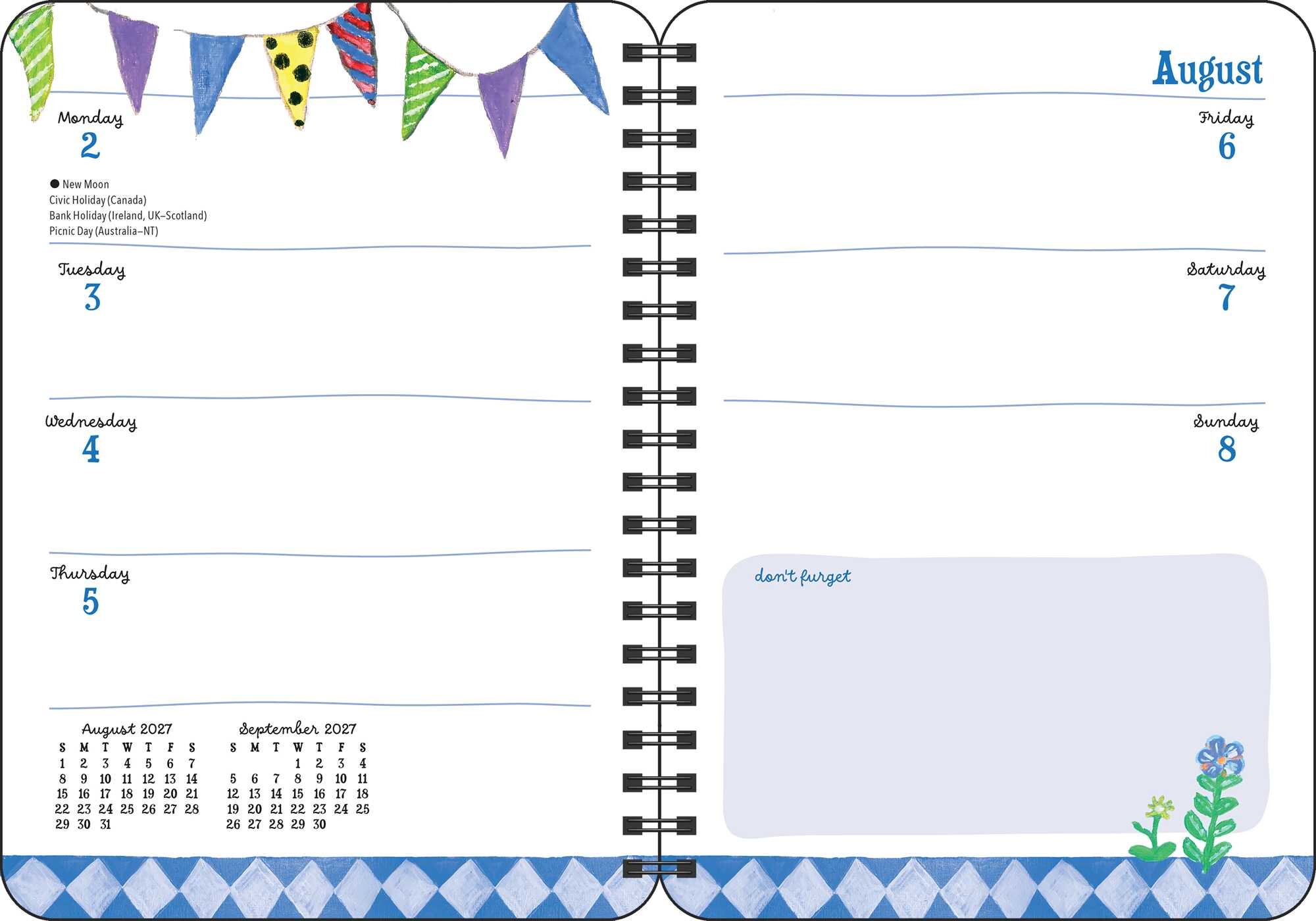 Sally Welchman 2027 Monthly/Weekly Planner Calendar