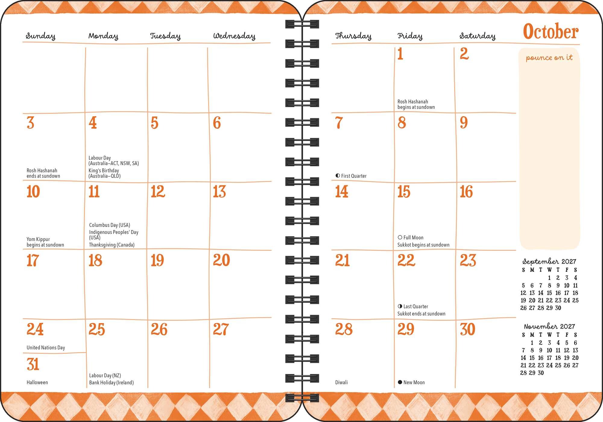 Sally Welchman 2027 Monthly/Weekly Planner Calendar