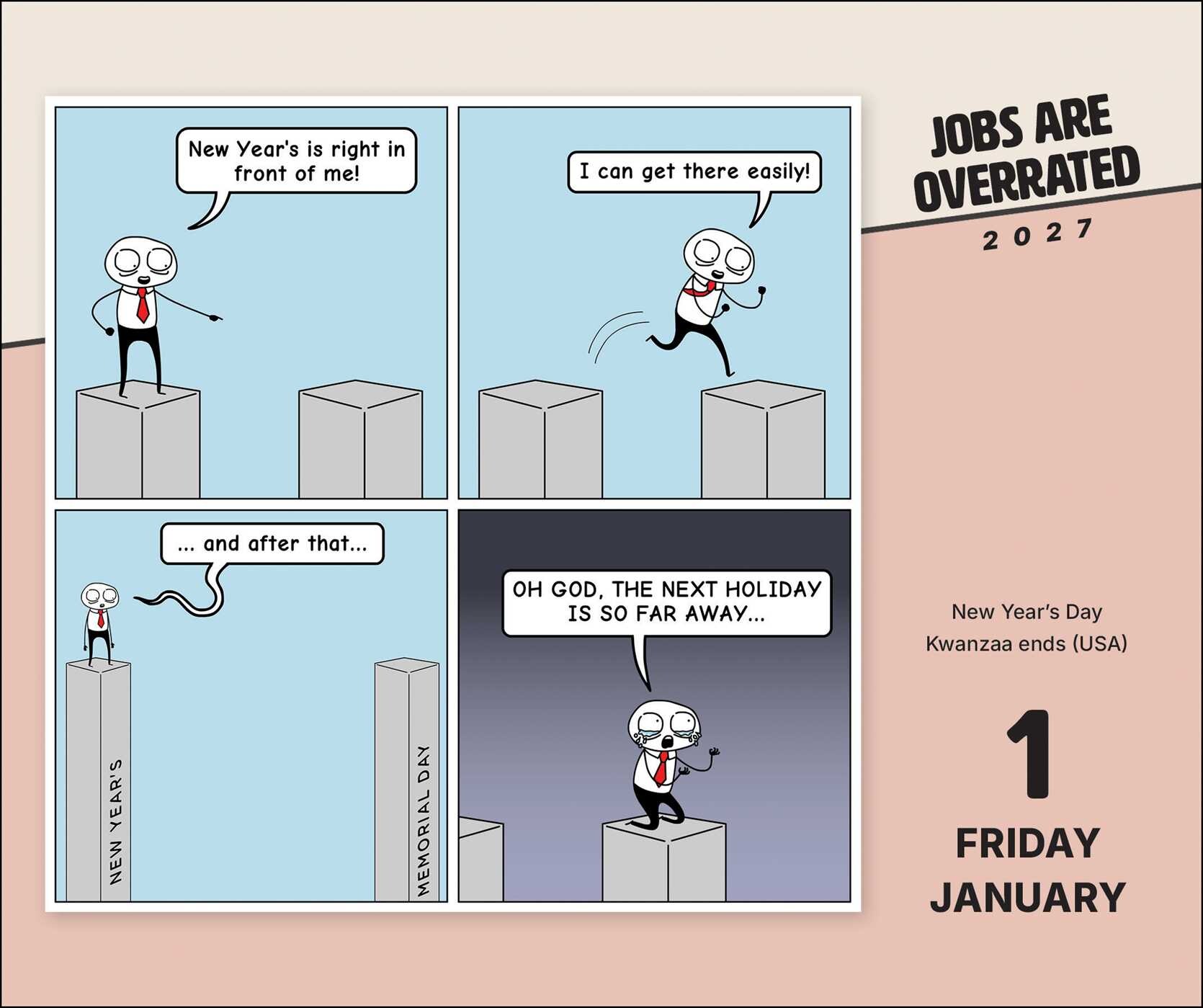 Jobs Are Overrated 2027 Day-to-Day Calendar