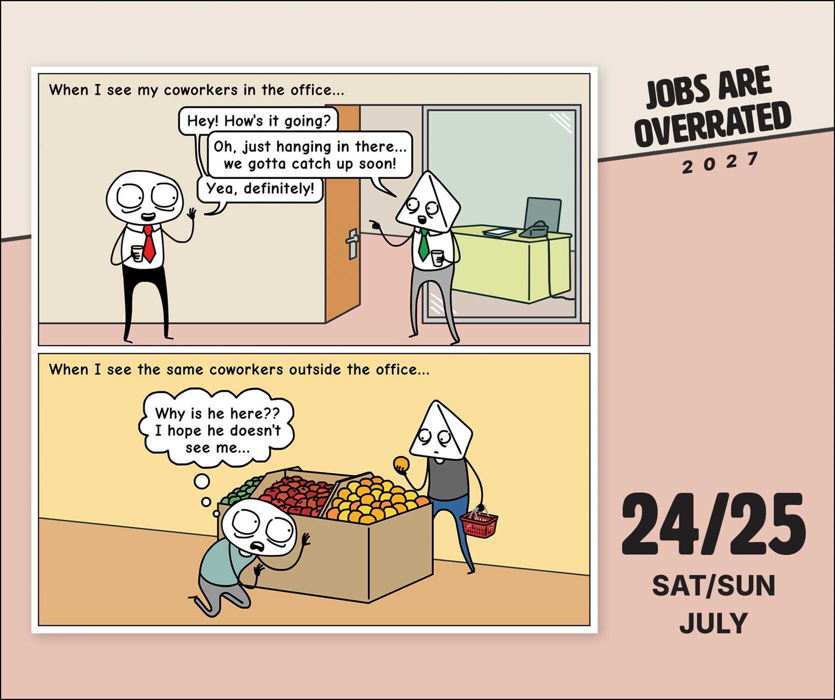Jobs Are Overrated 2027 Day-to-Day Calendar