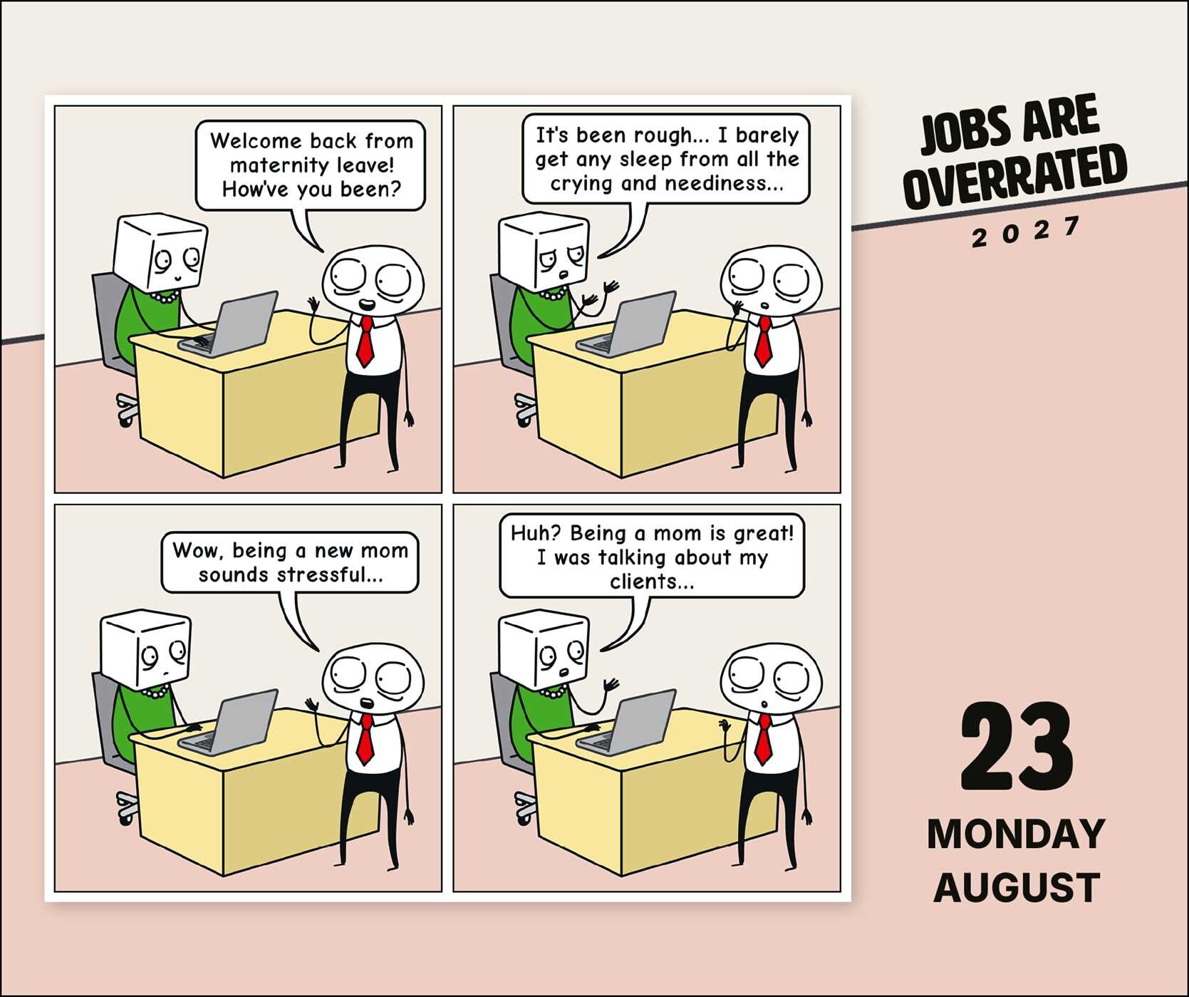 Jobs Are Overrated 2027 Day-to-Day Calendar