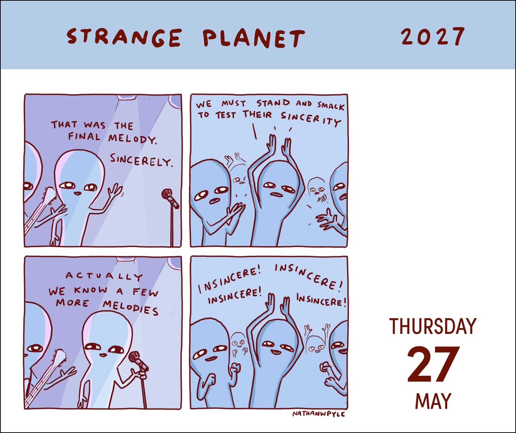 Strange Planet 2027 Day-to-Day Calendar