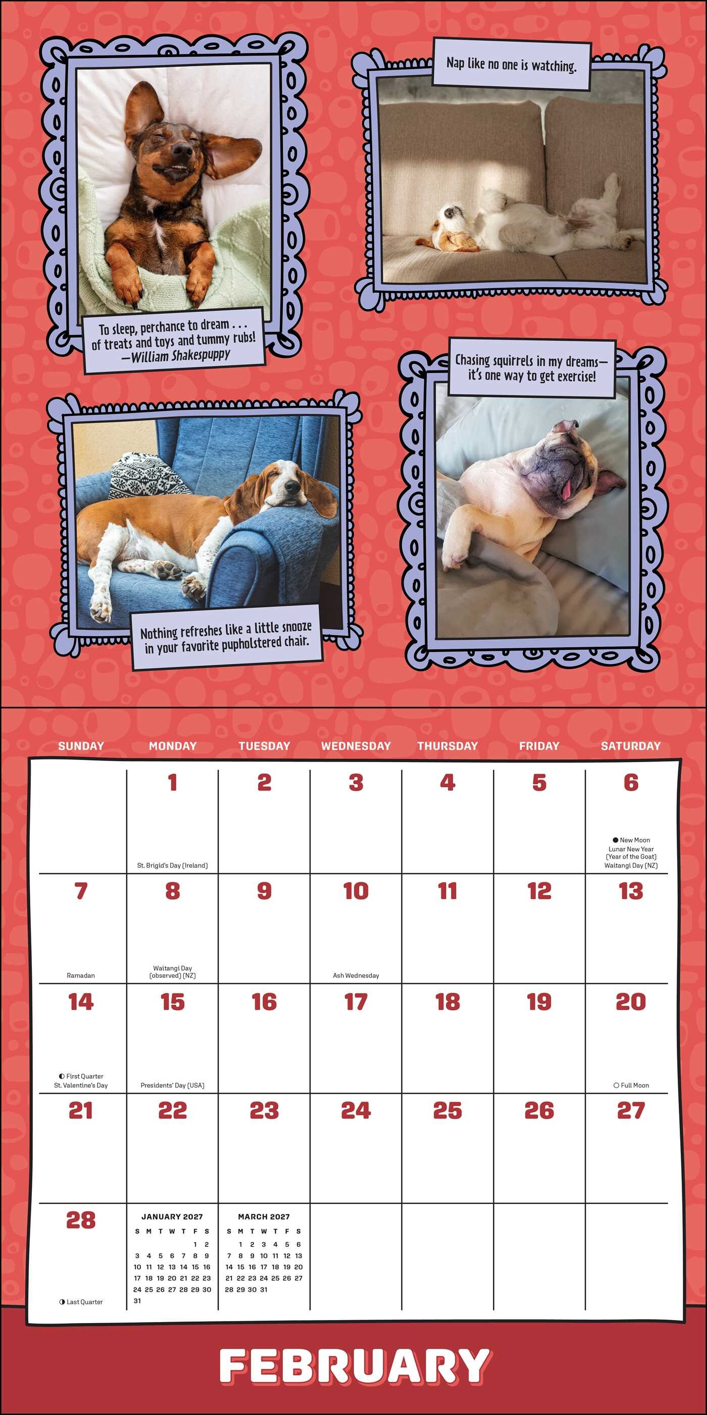 Dogs Are Cheaper Than Therapy 2027 Wall Calendar