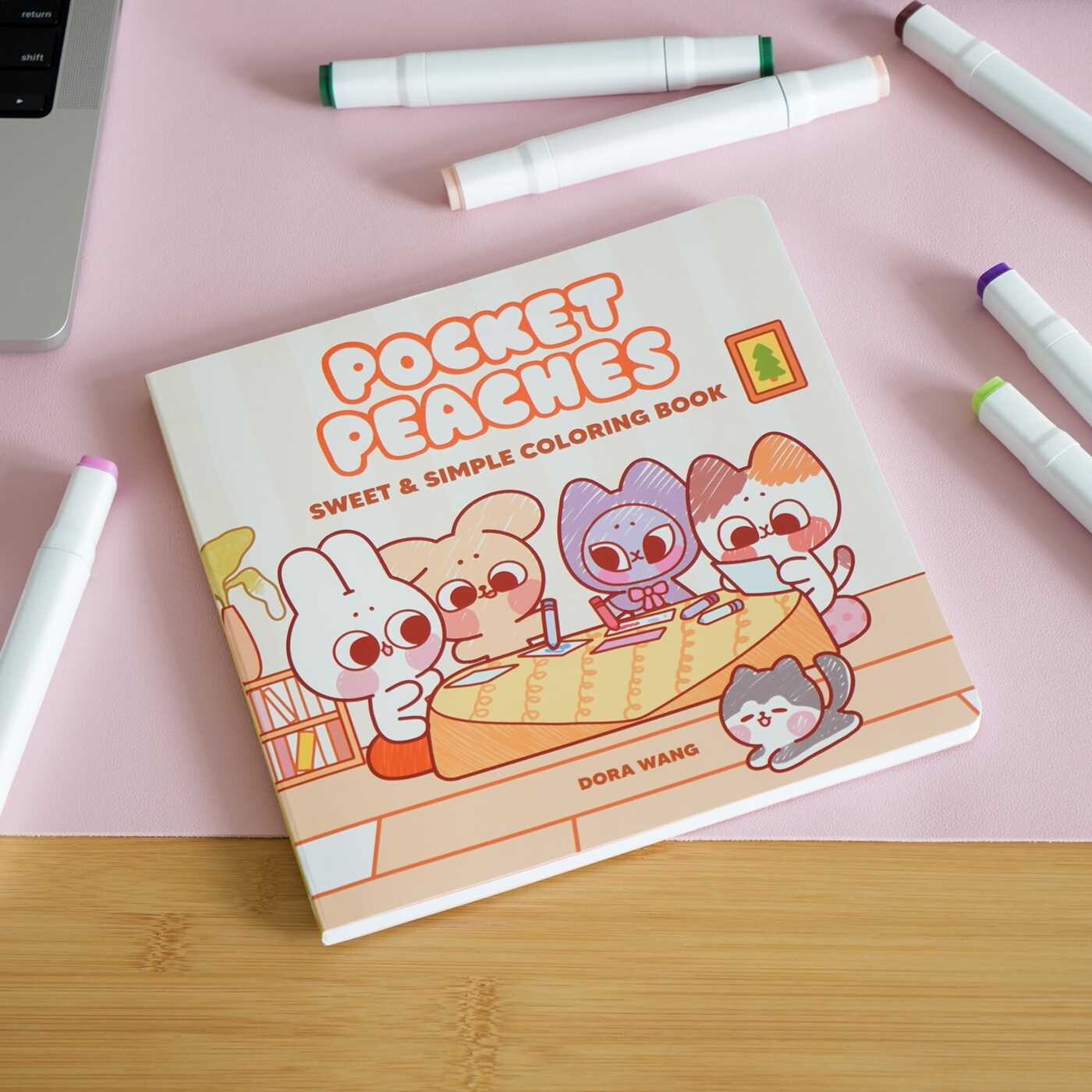 Pocket Peaches Sweet & Simple Coloring Book