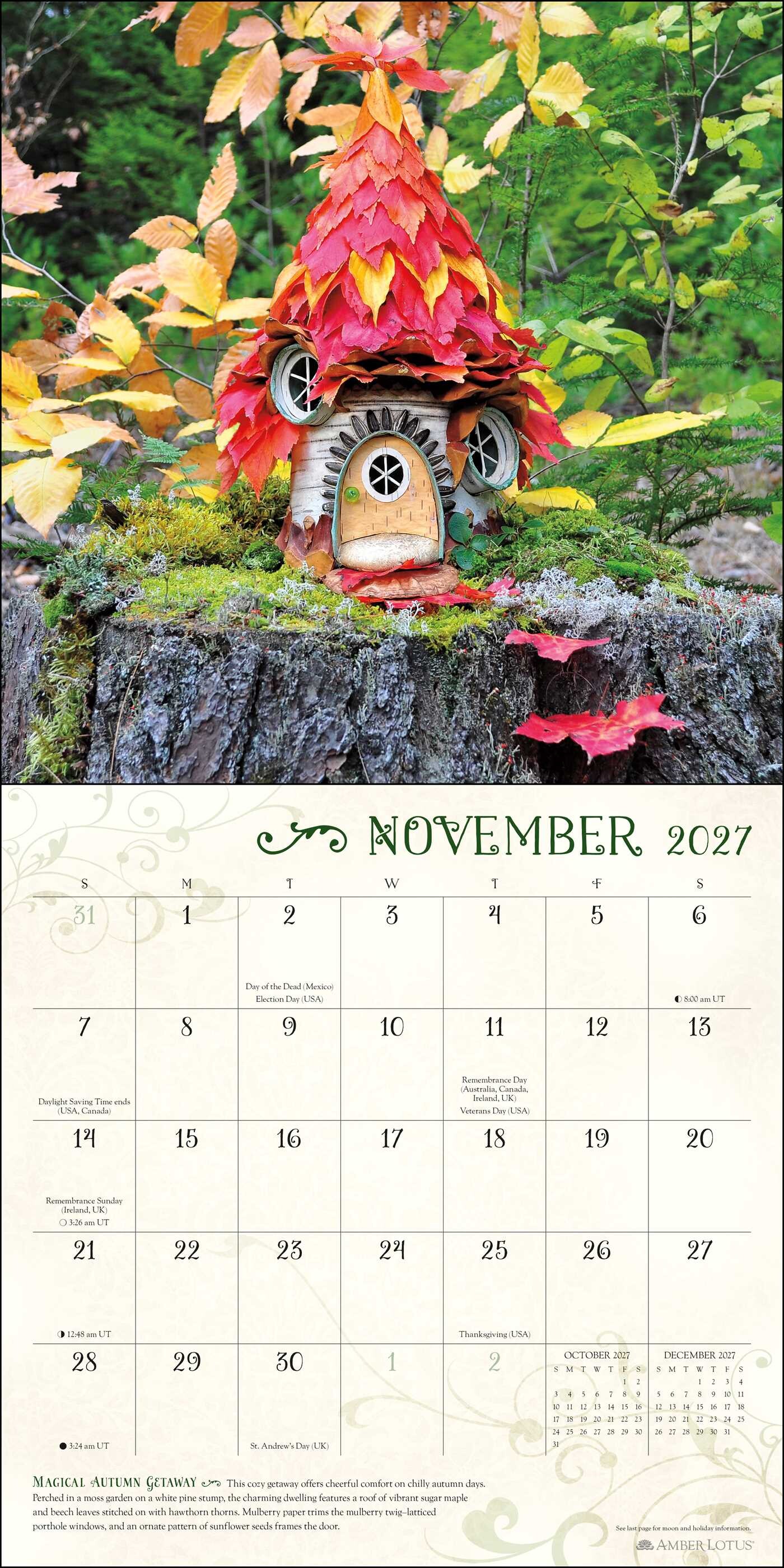 Fairy Houses 2027 Wall Calendar