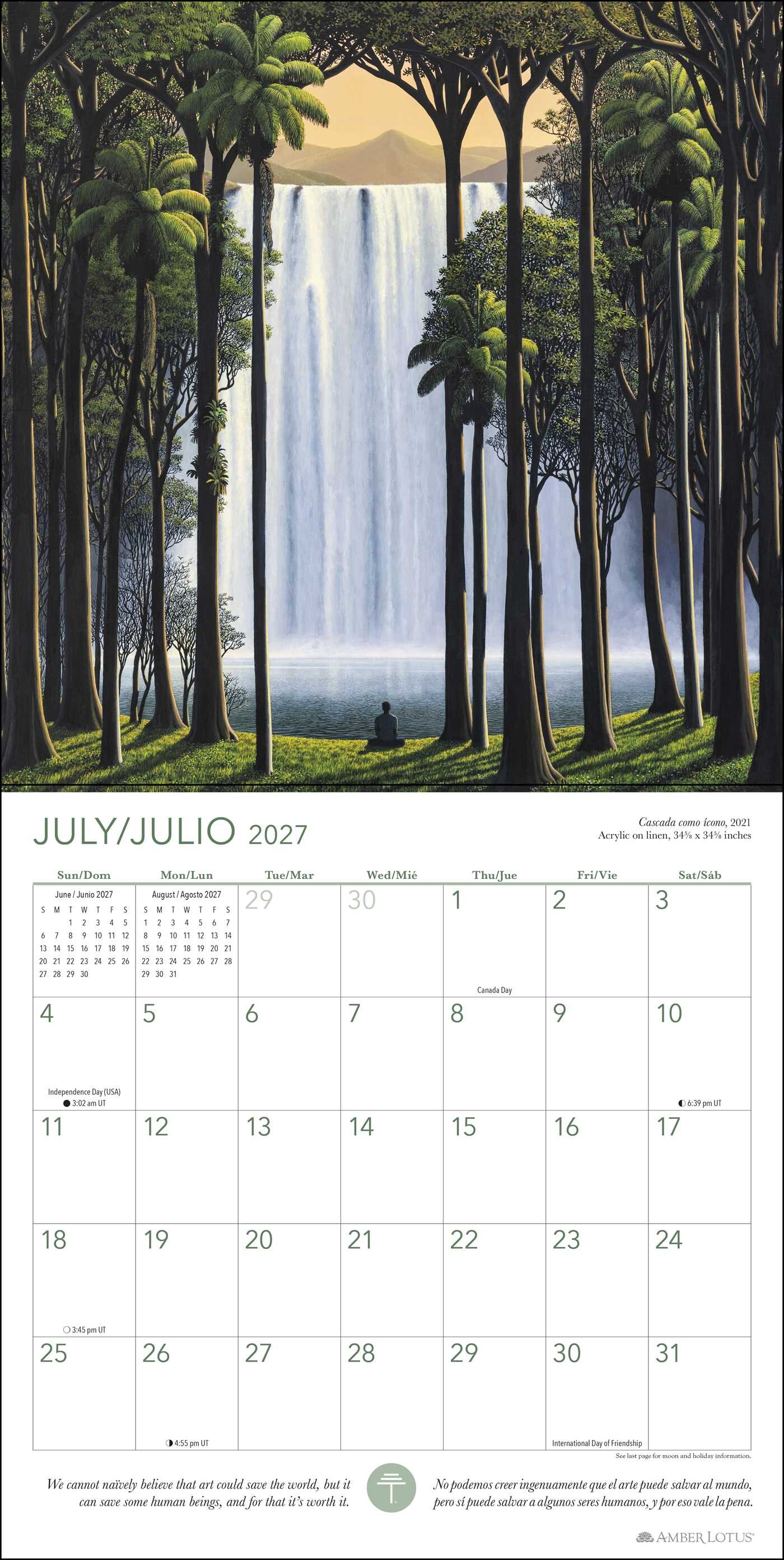 Forest Meditations 2027 Wall Calendar / Meditaciones del Bosque 2027 Calendario