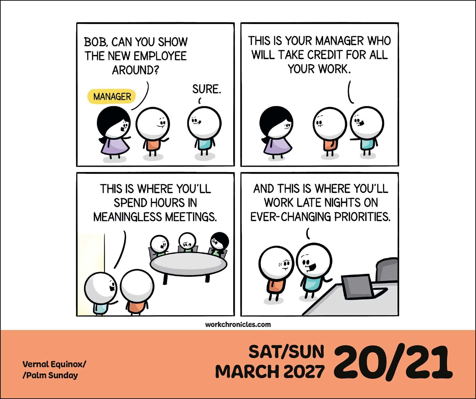 Work Chronicles 2027 Day-to-Day Calendar