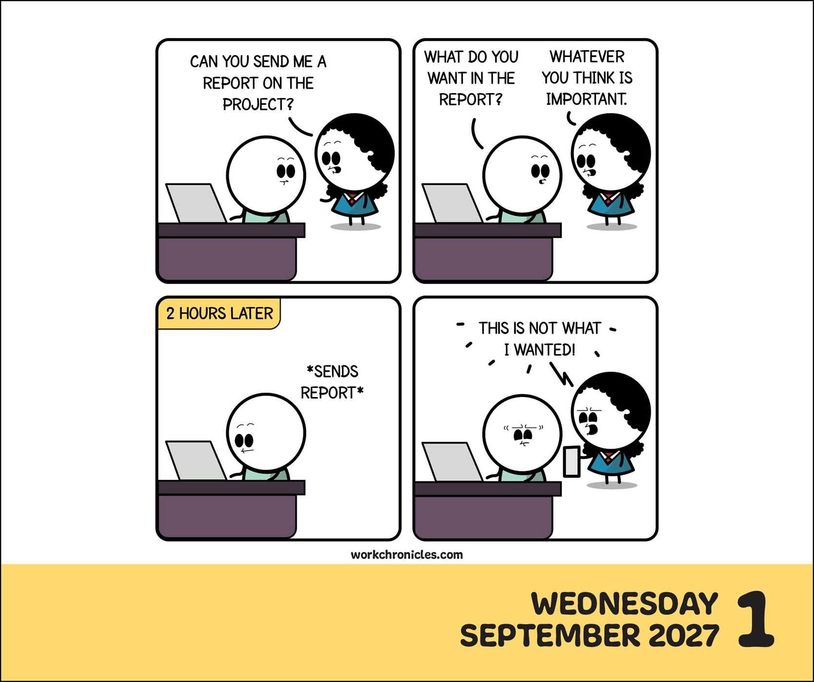 Work Chronicles 2027 Day-to-Day Calendar