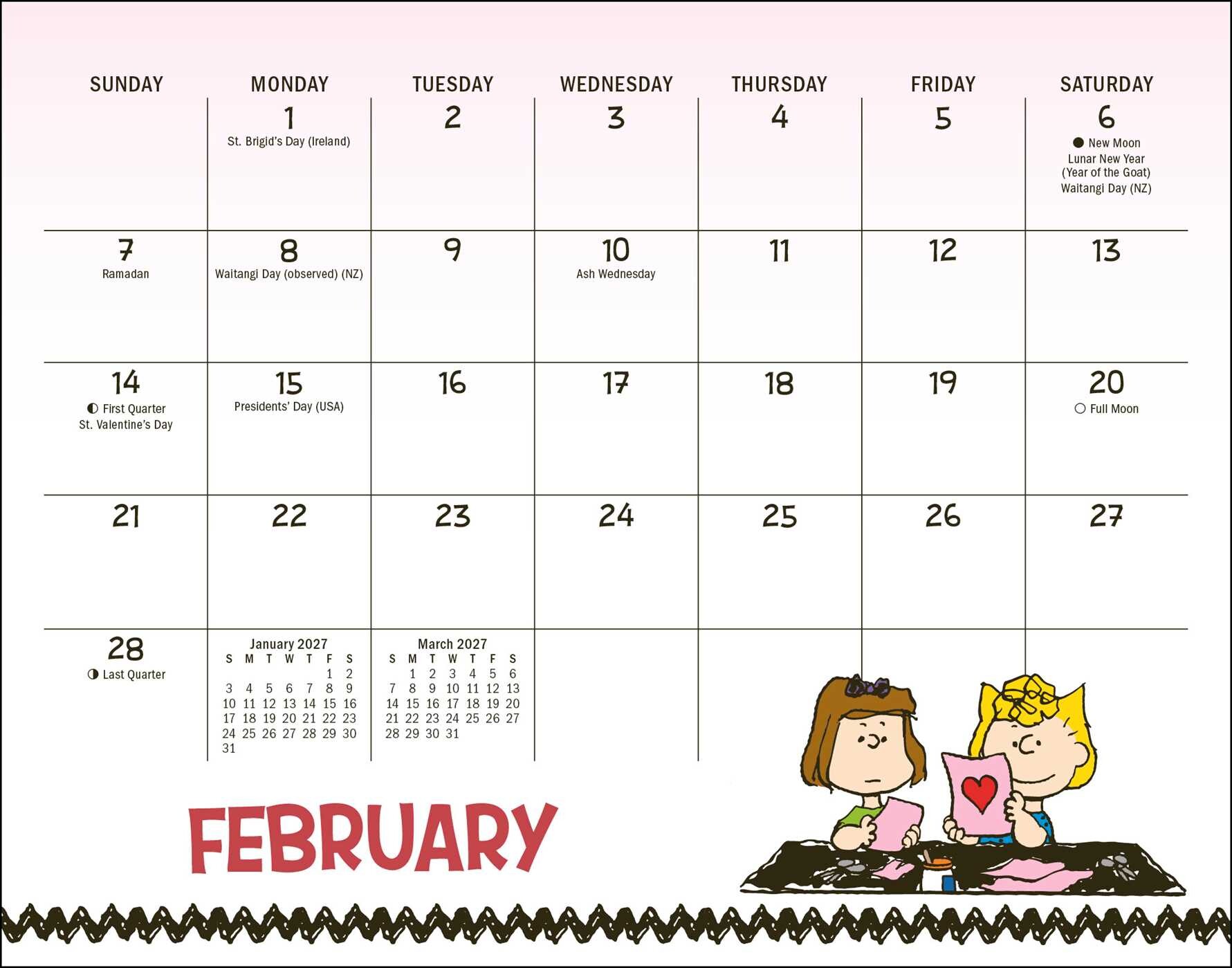 PEANUTS® 2027 Monthly Desk Calendar