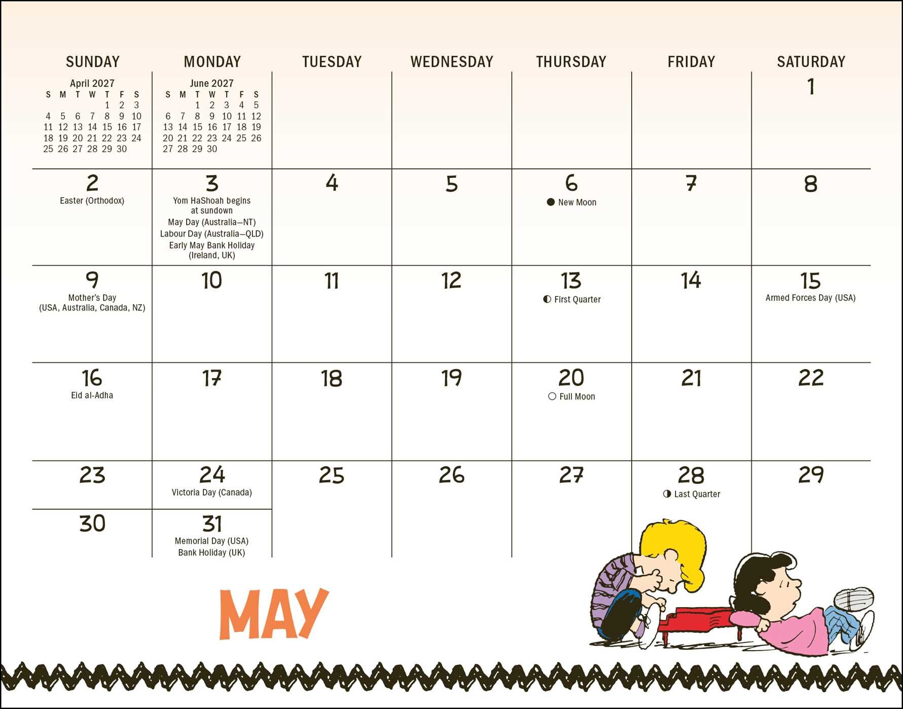 PEANUTS® 2027 Monthly Desk Calendar