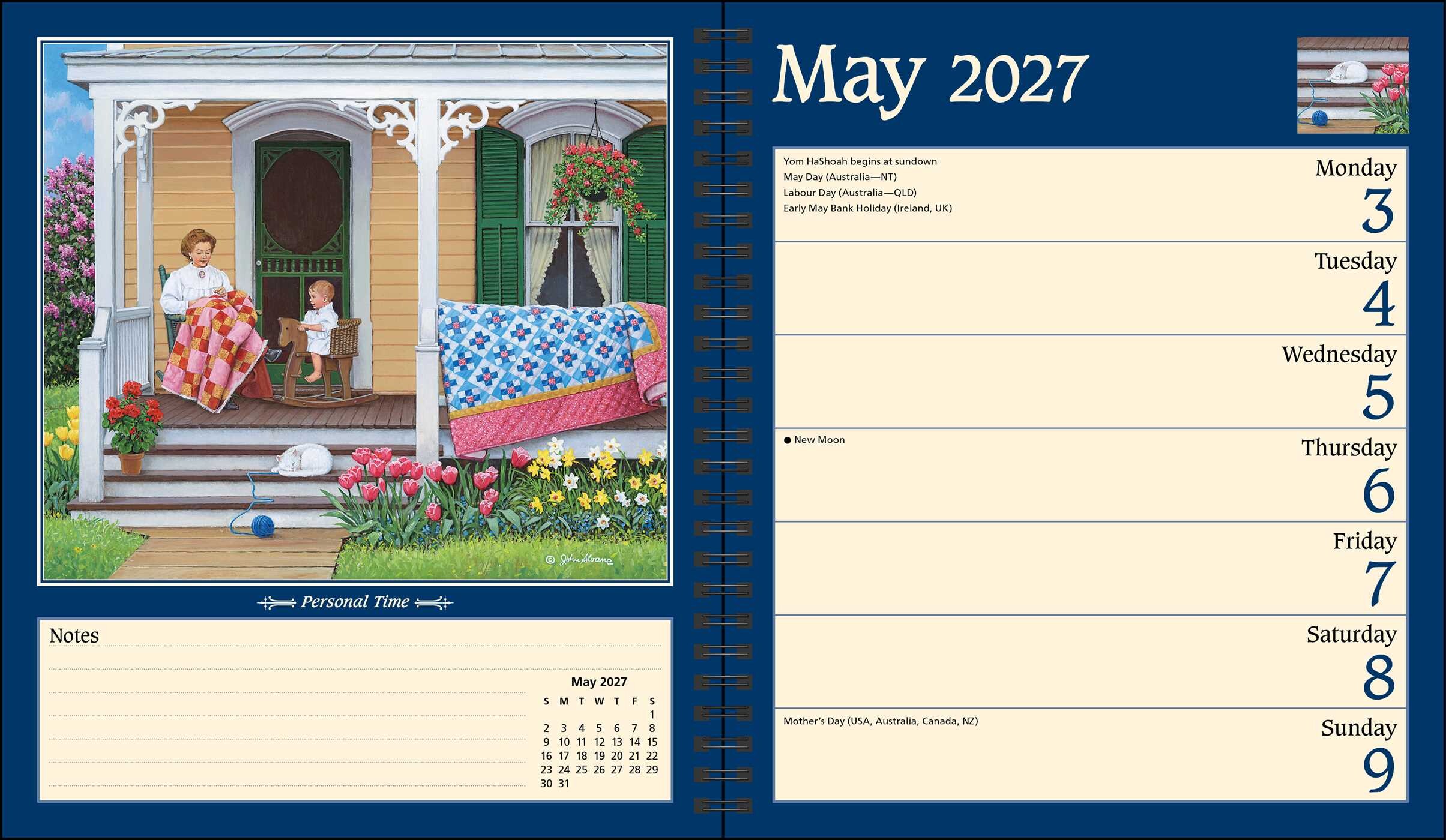 John Sloane's Country Seasons® 12-Month 2027 Monthly/Weekly Planner Calendar