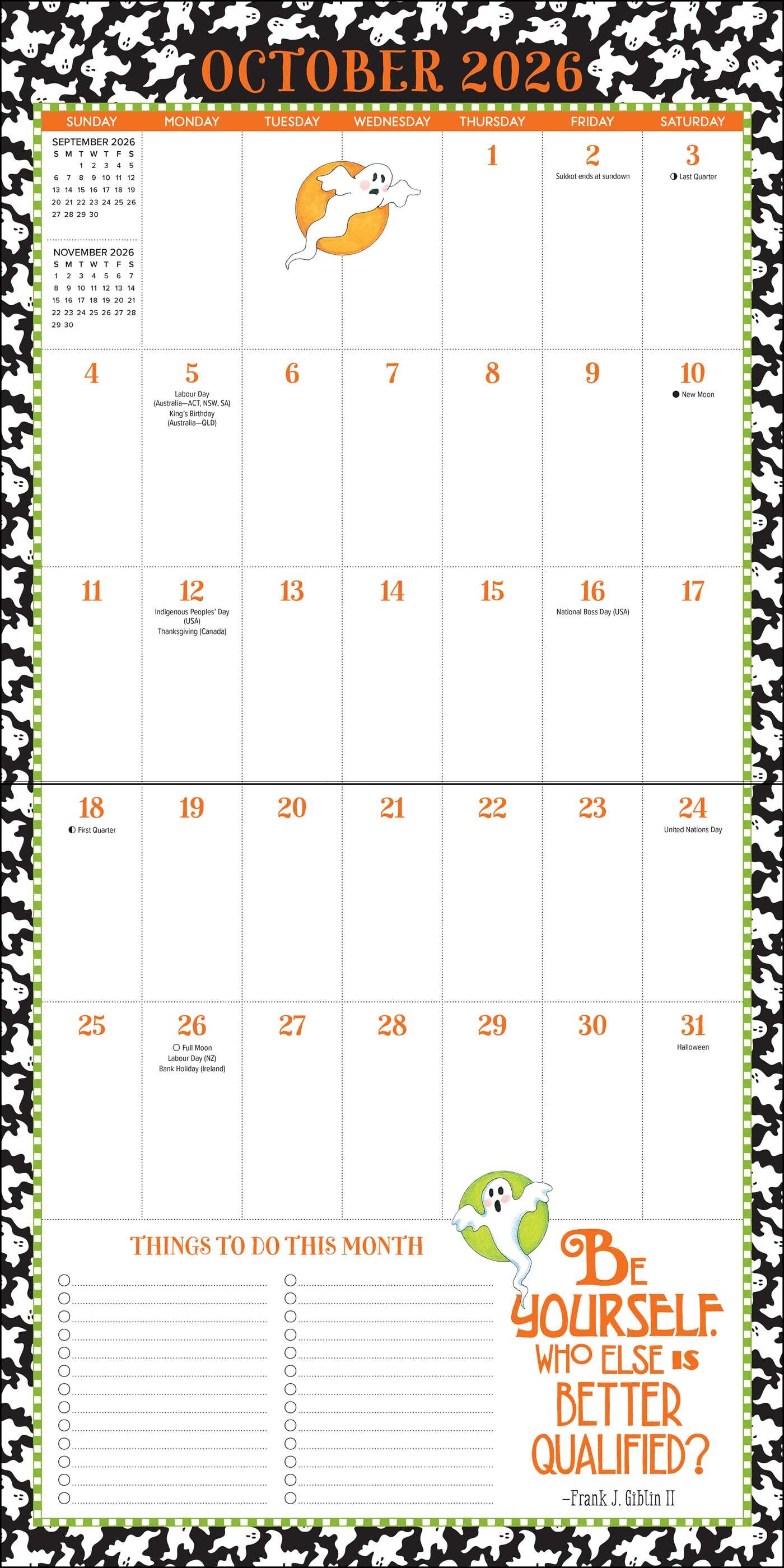Mary Engelbreit's 2026-2027 17-Month Big Grid Wall Planner Calendar