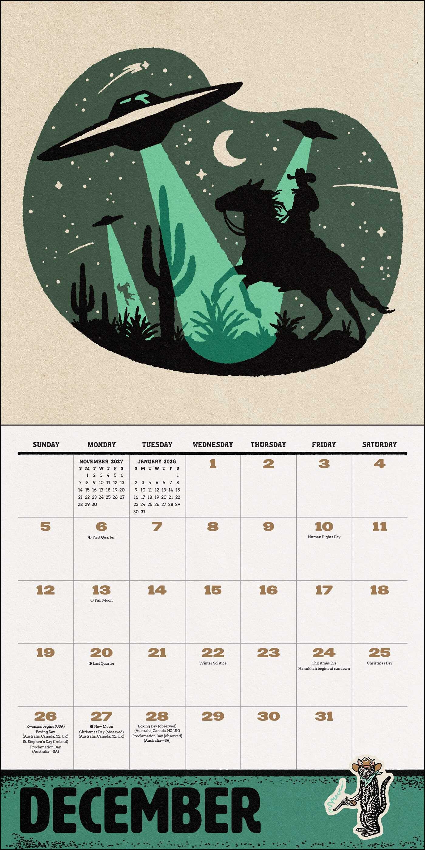 Sam Larson 2027 Wall Calendar