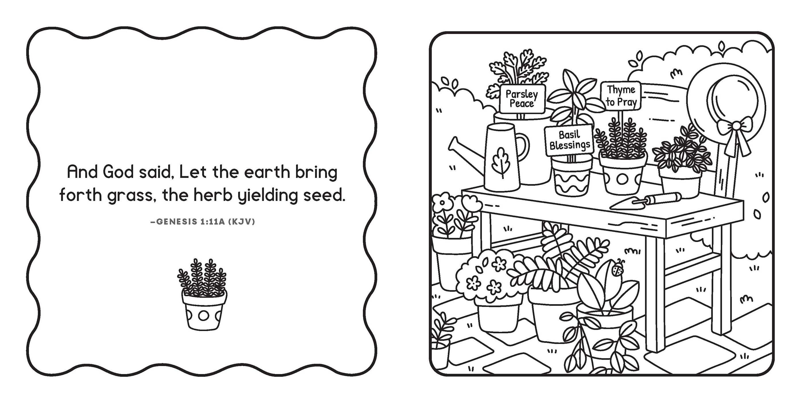 Simple Gifts Christian Coloring: Garden Glory