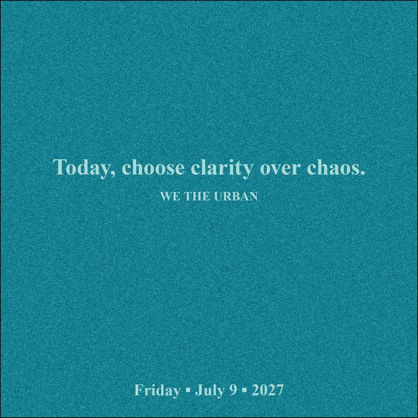 We the Urban 2027 Day-to-Day Calendar