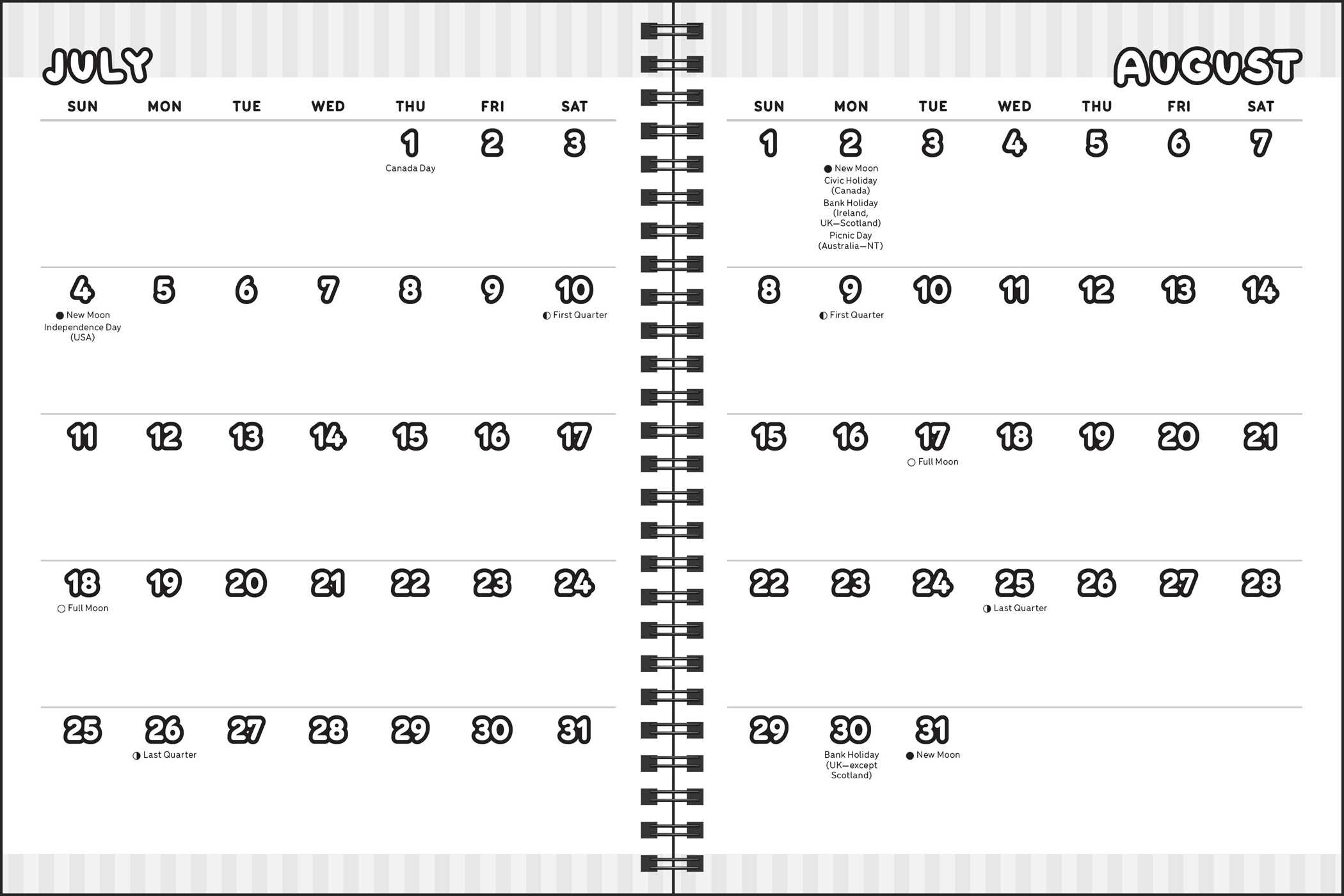 Pocket Peaches 2027 Monthly/Weekly Coloring Planner with Stickers to Color