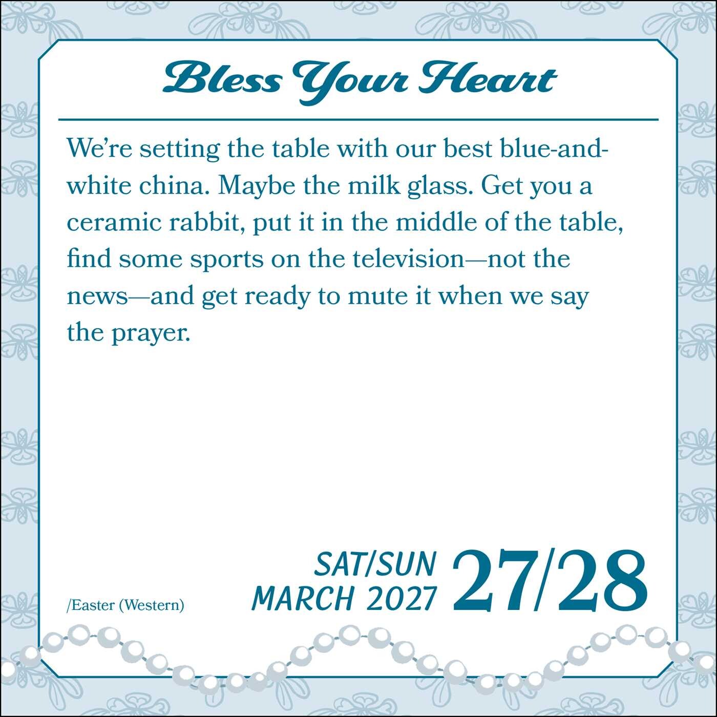 Bless Your Heart 2027 Day-to-Day Calendar