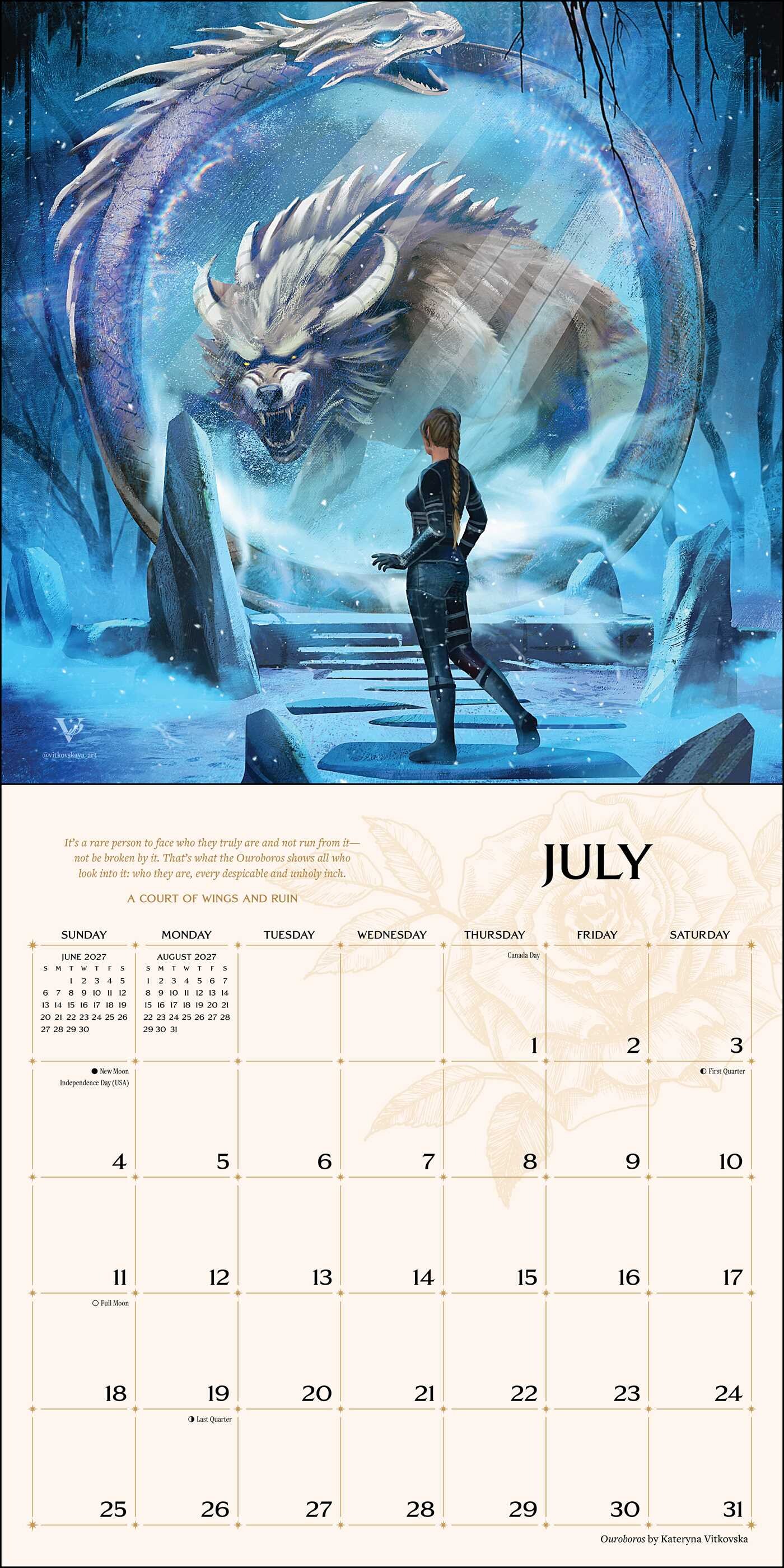 Court of Thorns and Roses Officially Licensed Fan Art 2027 Wall Calendar