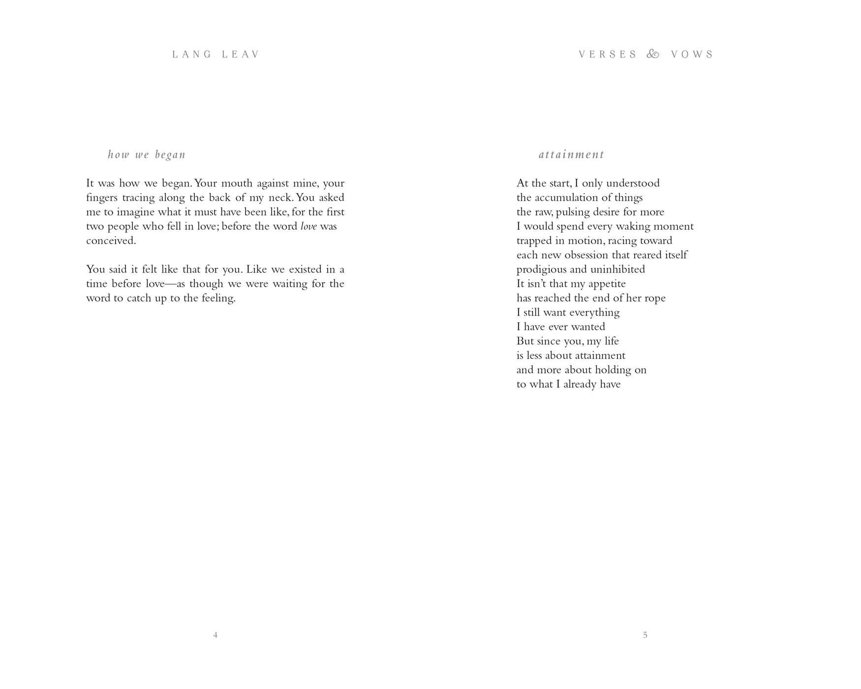 Verses & Vows