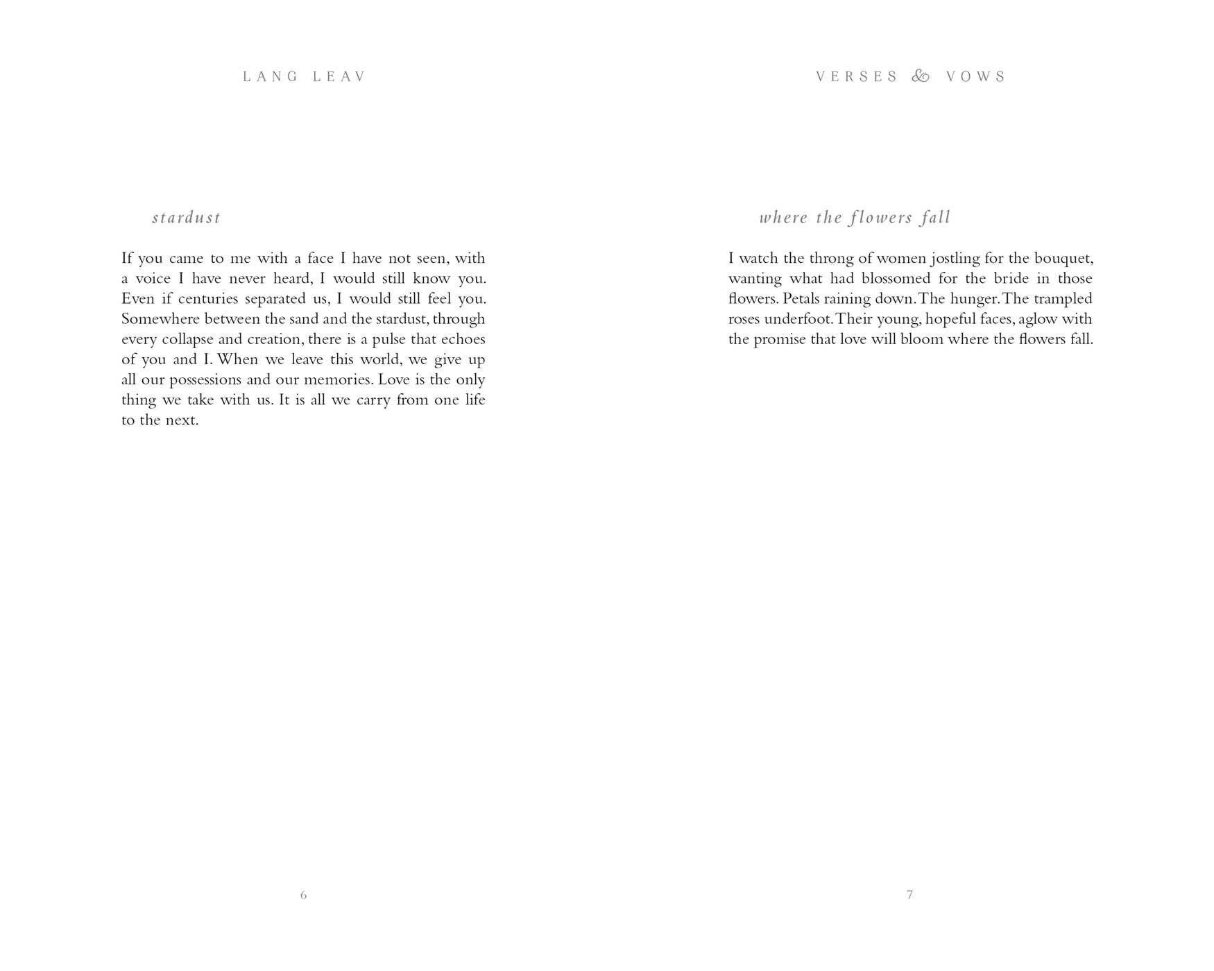 Verses & Vows