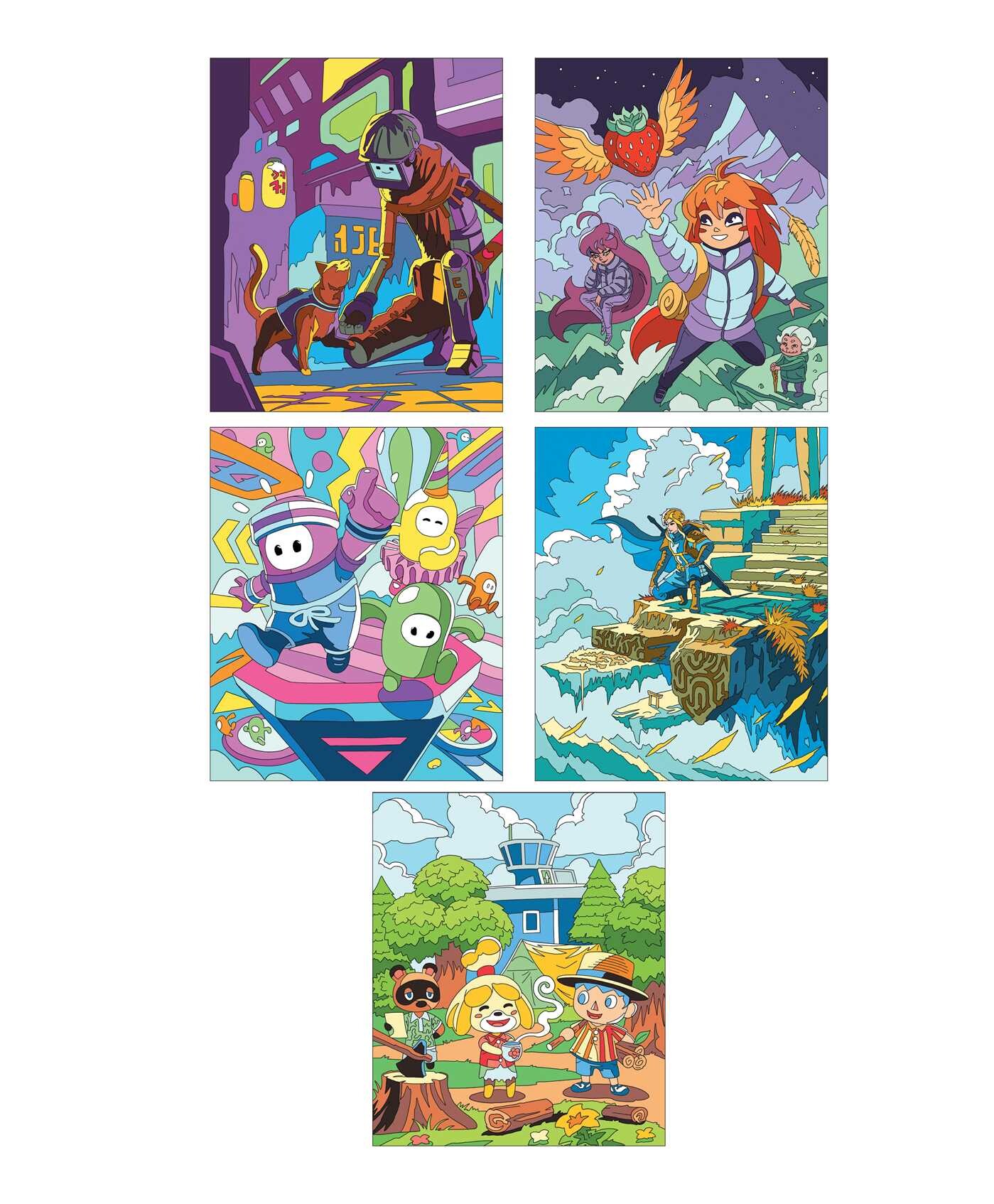 Unofficial Video Games Color by Number Book