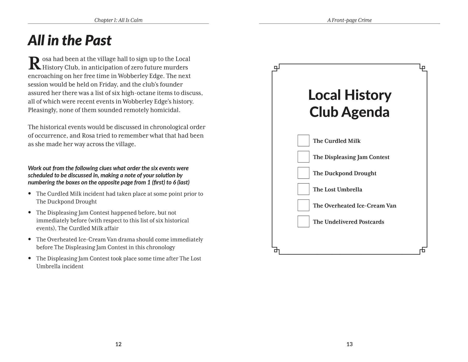 Murder Mystery Club Puzzle Book