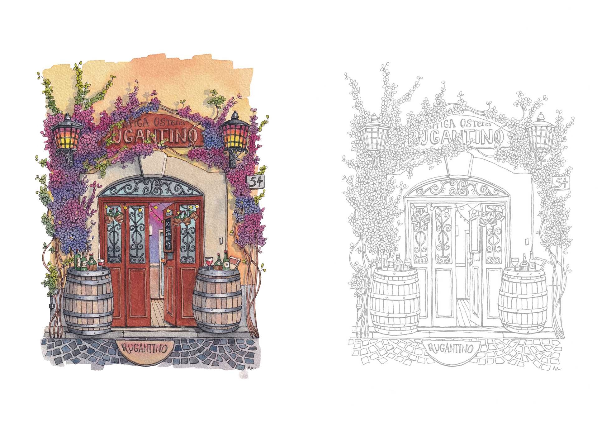 Urban Anna's Rome Is Where My Heart Is Coloring Book