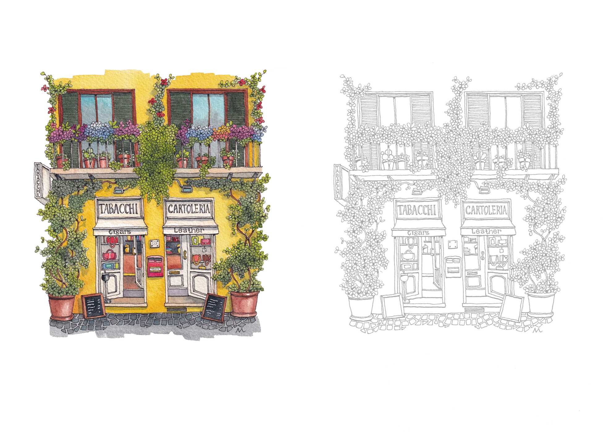 Urban Anna's Rome Is Where My Heart Is Coloring Book