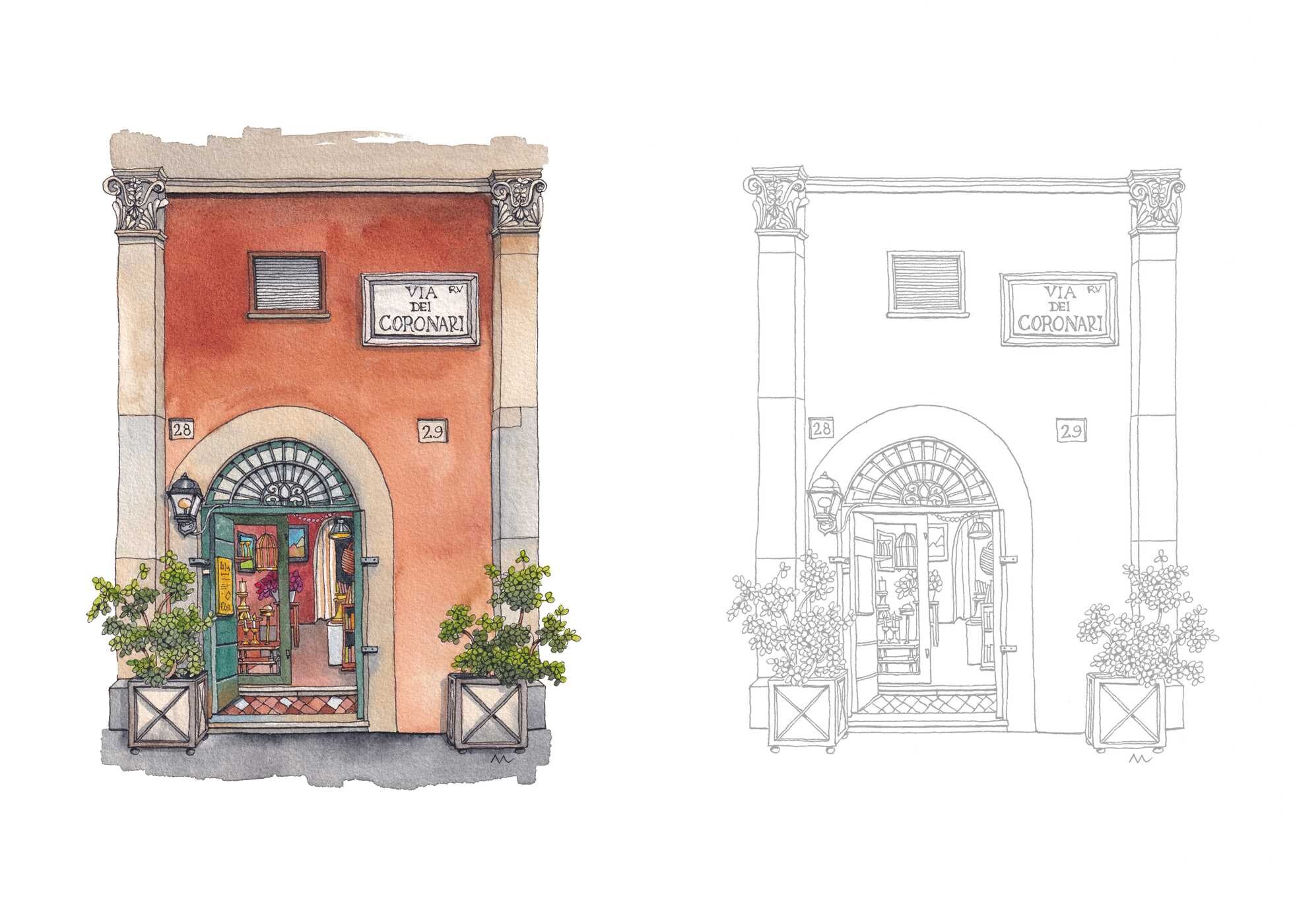 Urban Anna's Rome Is Where My Heart Is Coloring Book
