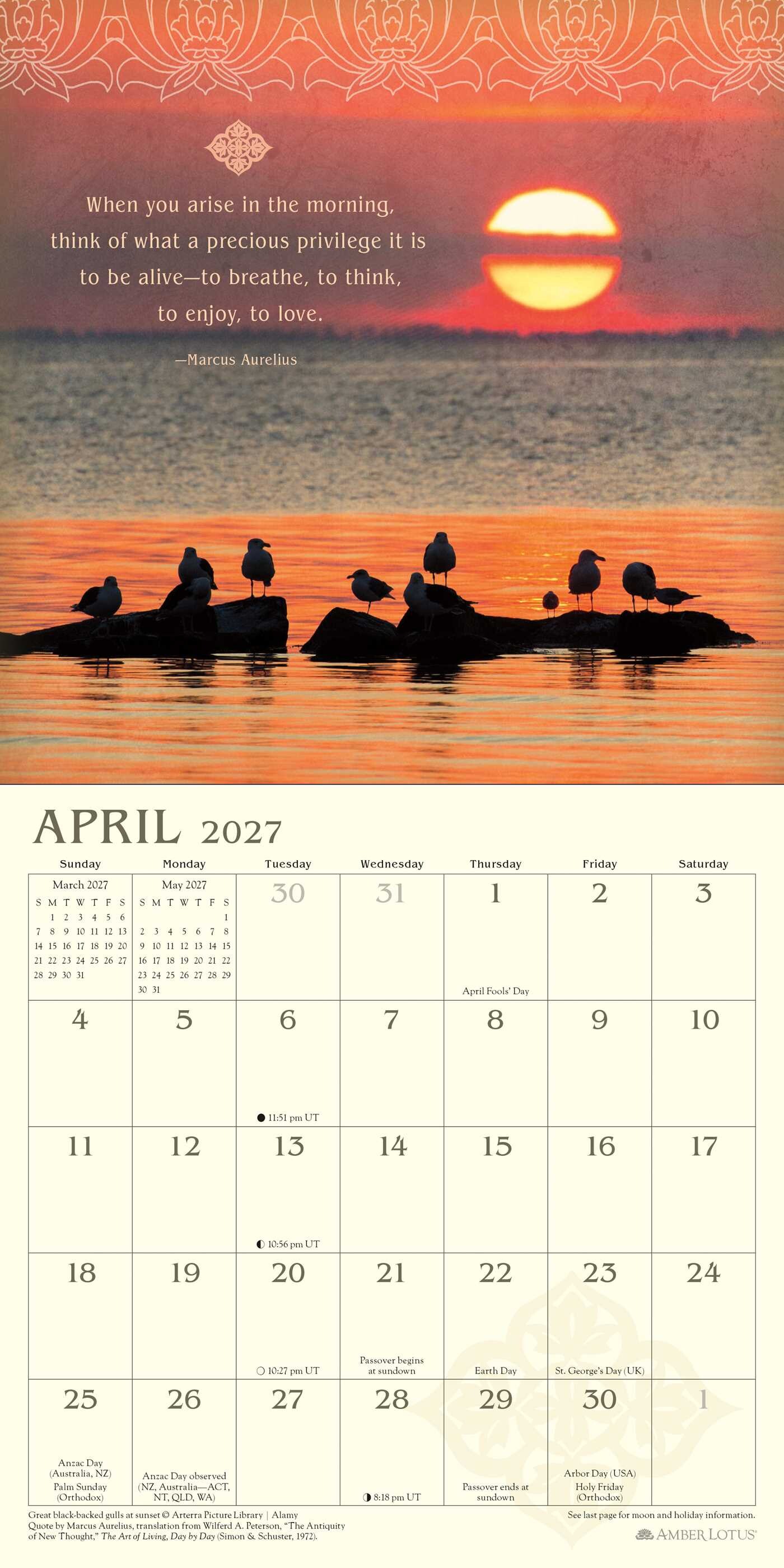 Meditation 2027 Mini Wall Calendar