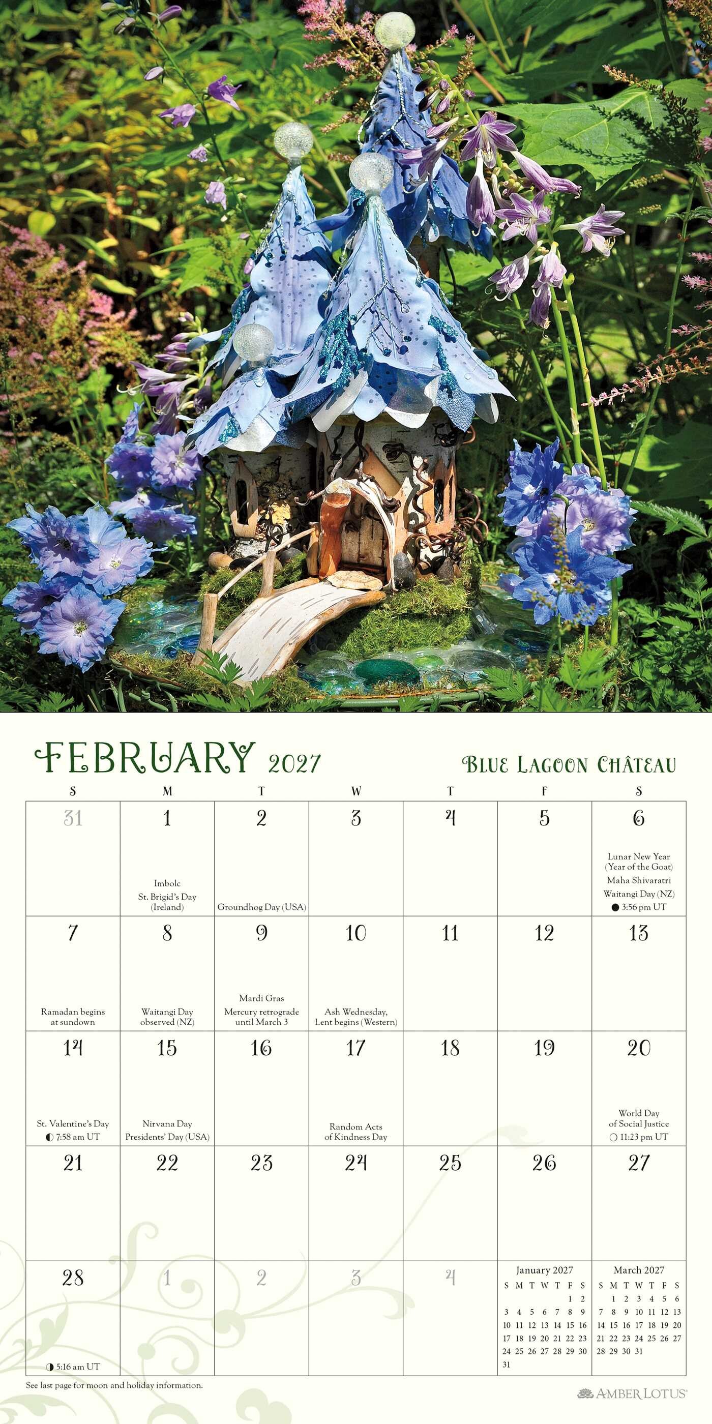 Fairy Houses 2027 Mini Wall Calendar