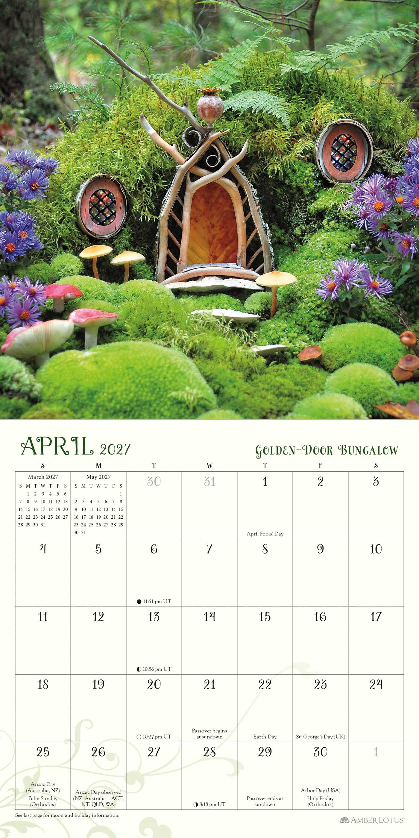 Fairy Houses 2027 Mini Wall Calendar