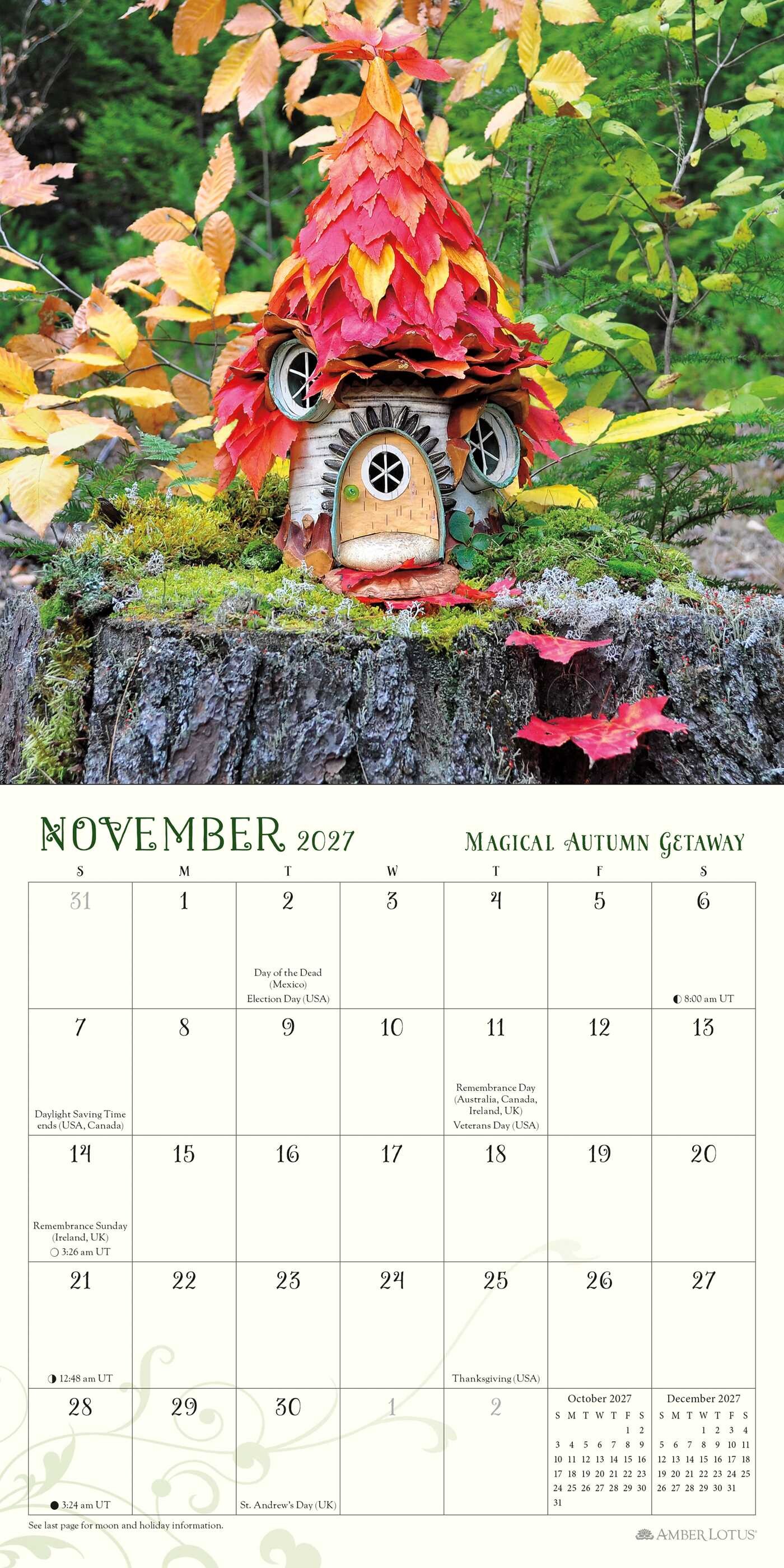 Fairy Houses 2027 Mini Wall Calendar