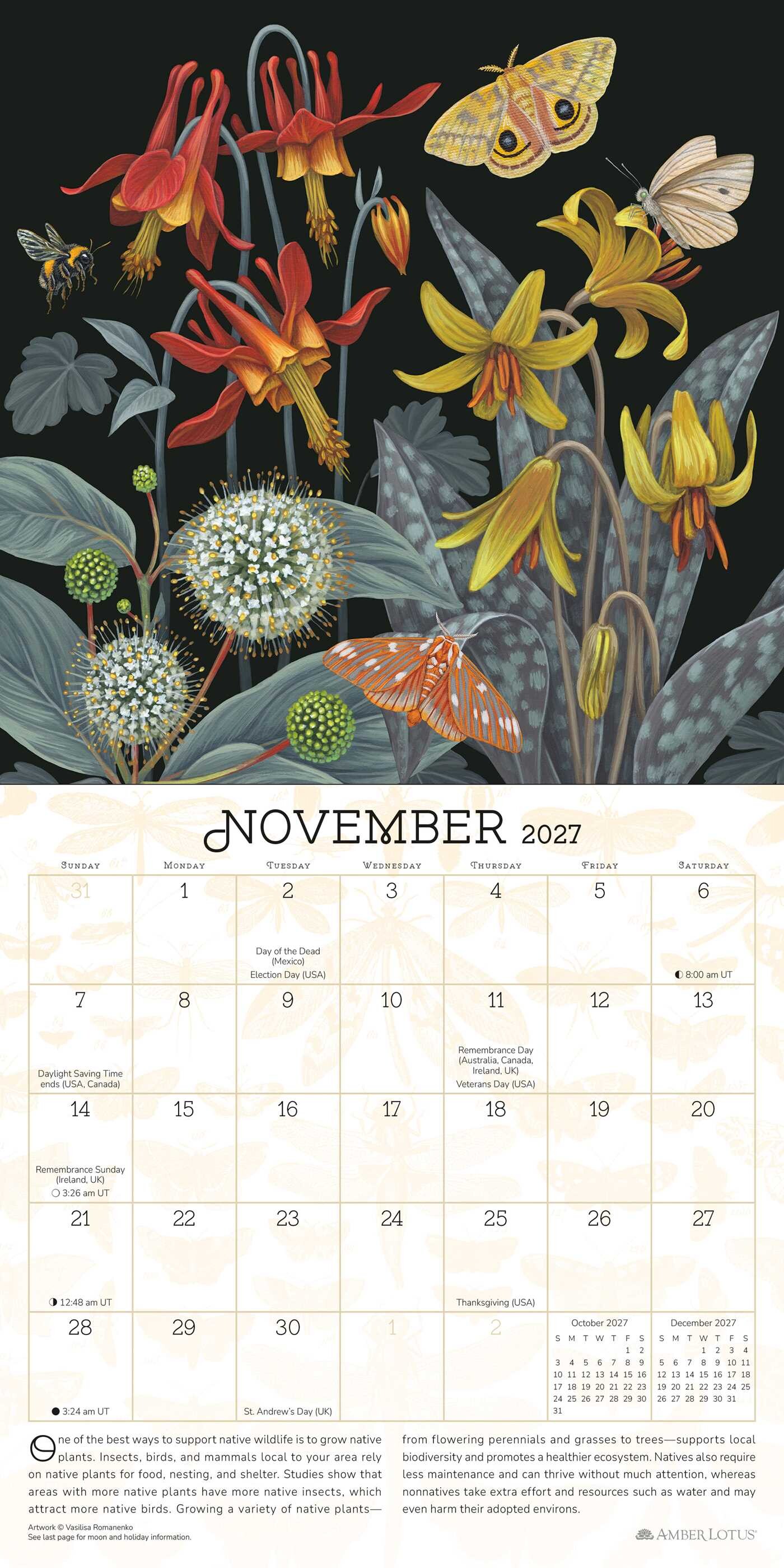 Praise for the Pollinators 2027 Mini Wall Calendar