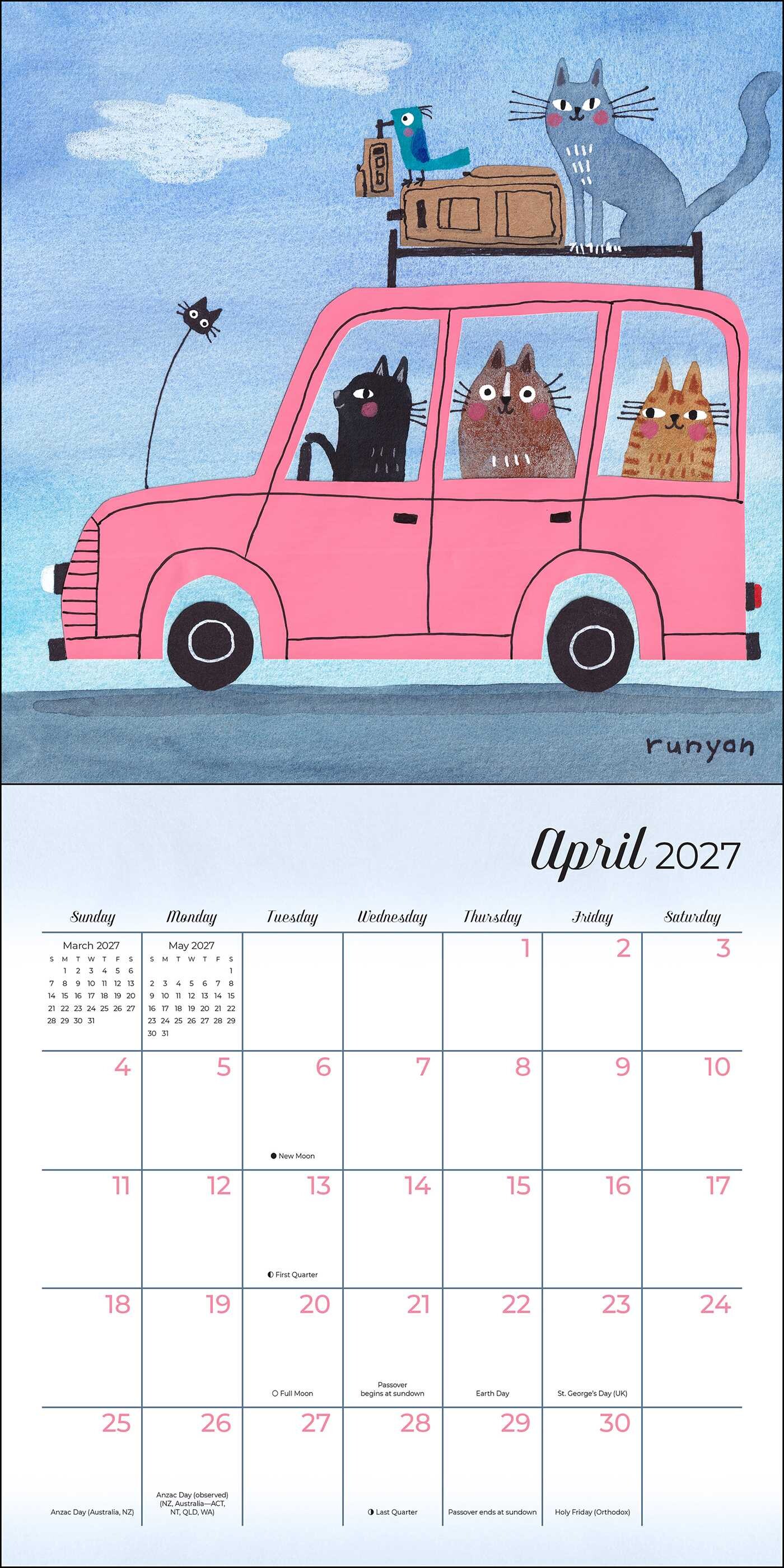 Feline 2027 Mini Wall Calendar