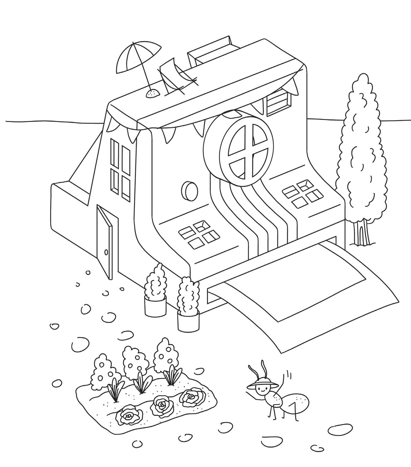 Cozy Cute Pocket Coloring: Whimsical Homes