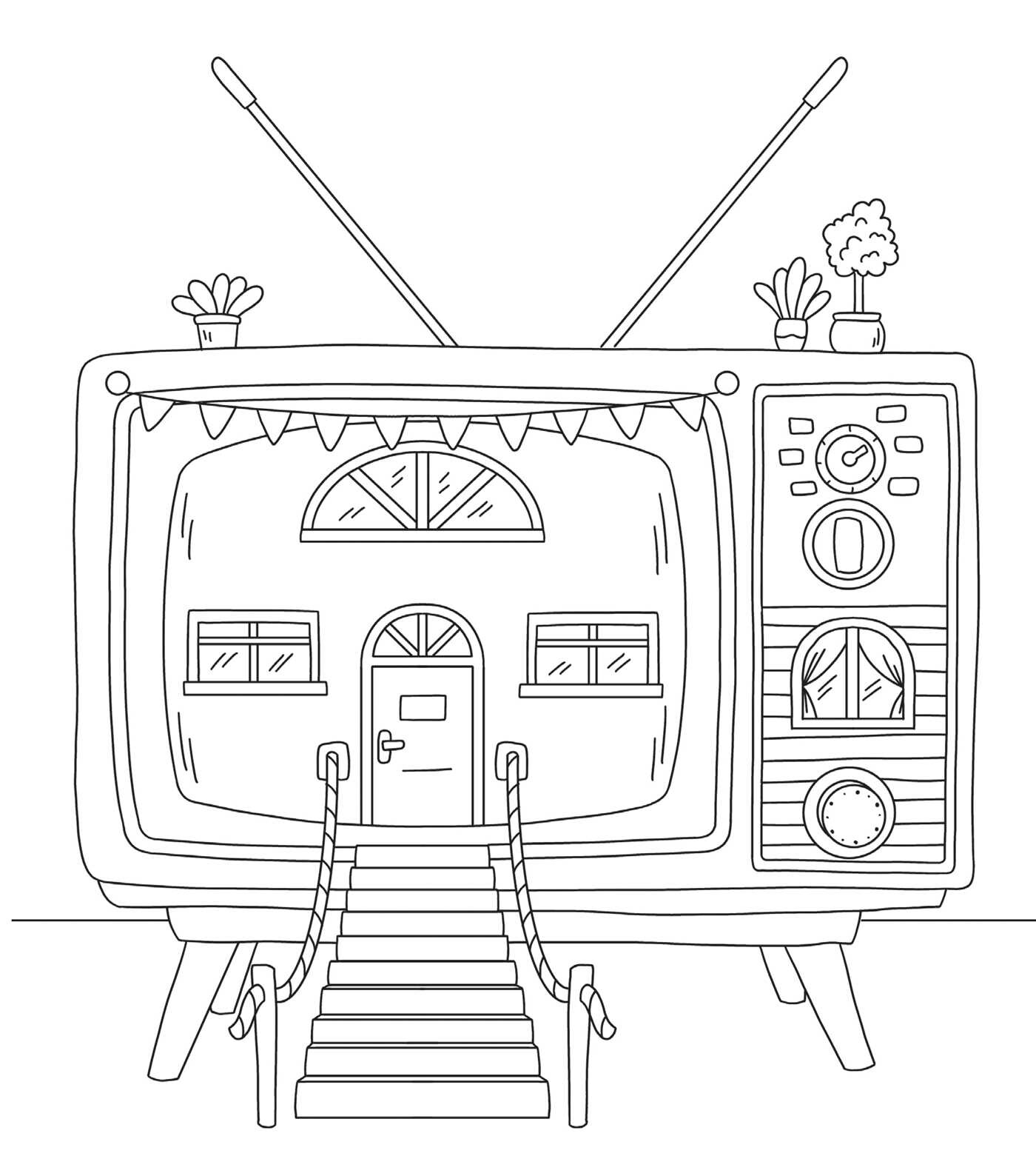 Cozy Cute Pocket Coloring: Whimsical Homes