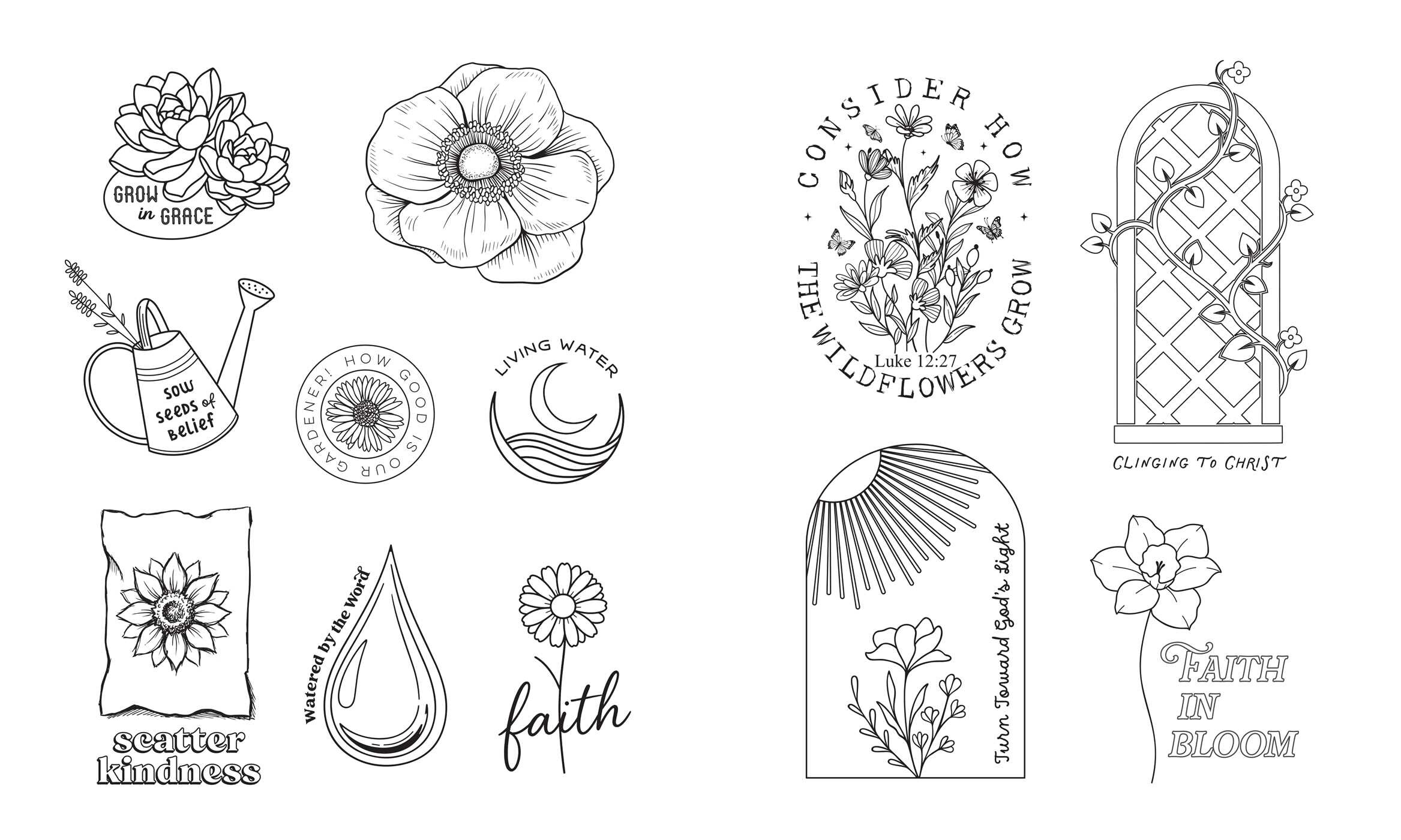 Sticker Inspirations: Color-Your-Own
