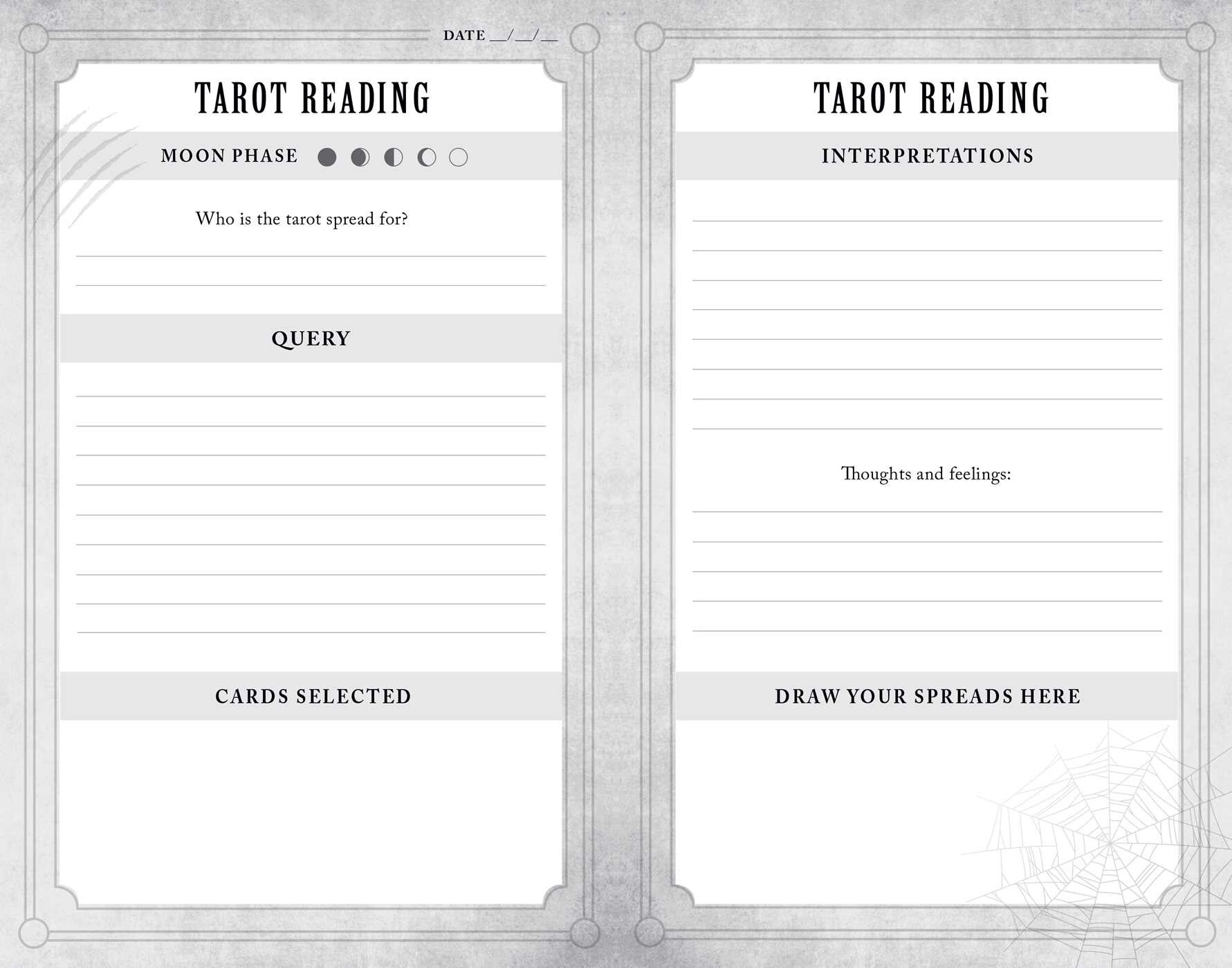 Universal Monsters Tarot Journal