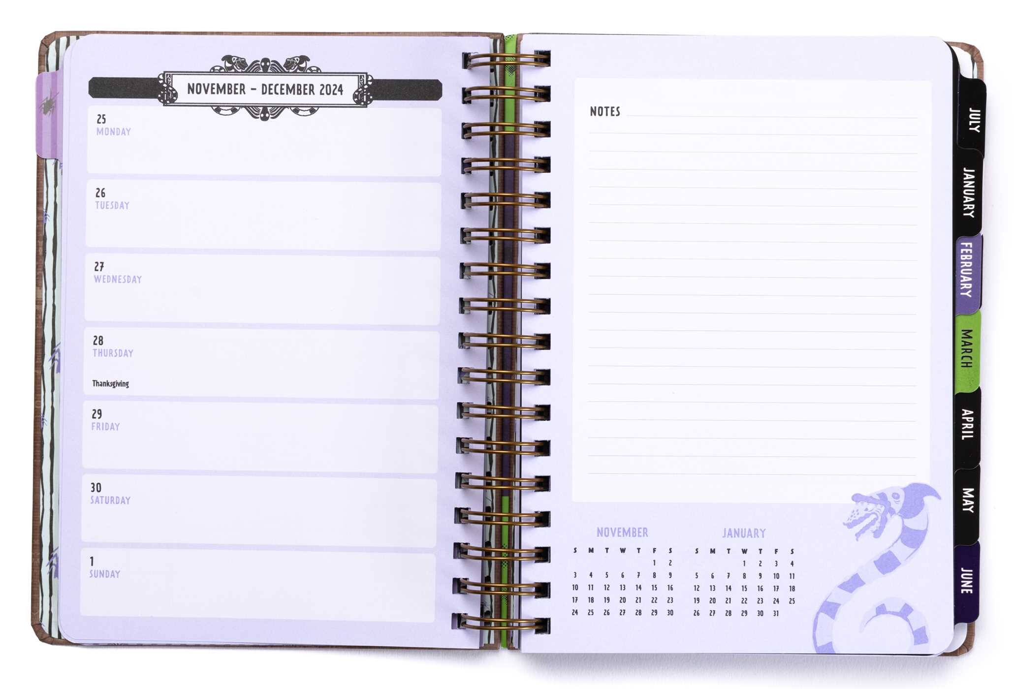 2025 Beetlejuice 13-Month Weekly Planner