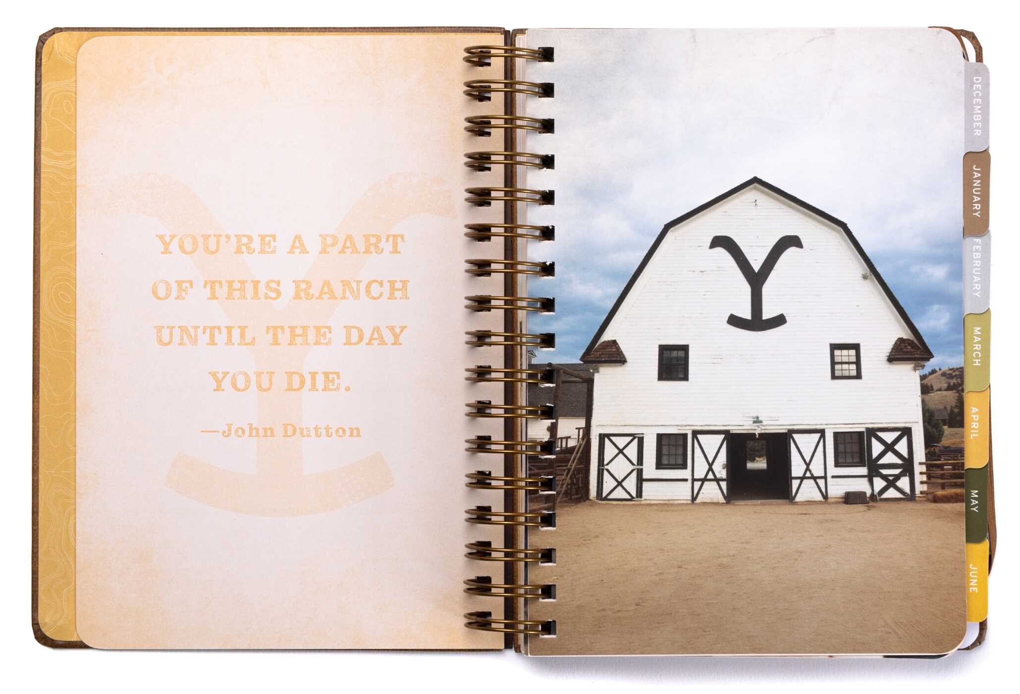 2025 Yellowstone The Dutton Ranch 13Month Weekly Planner Book by