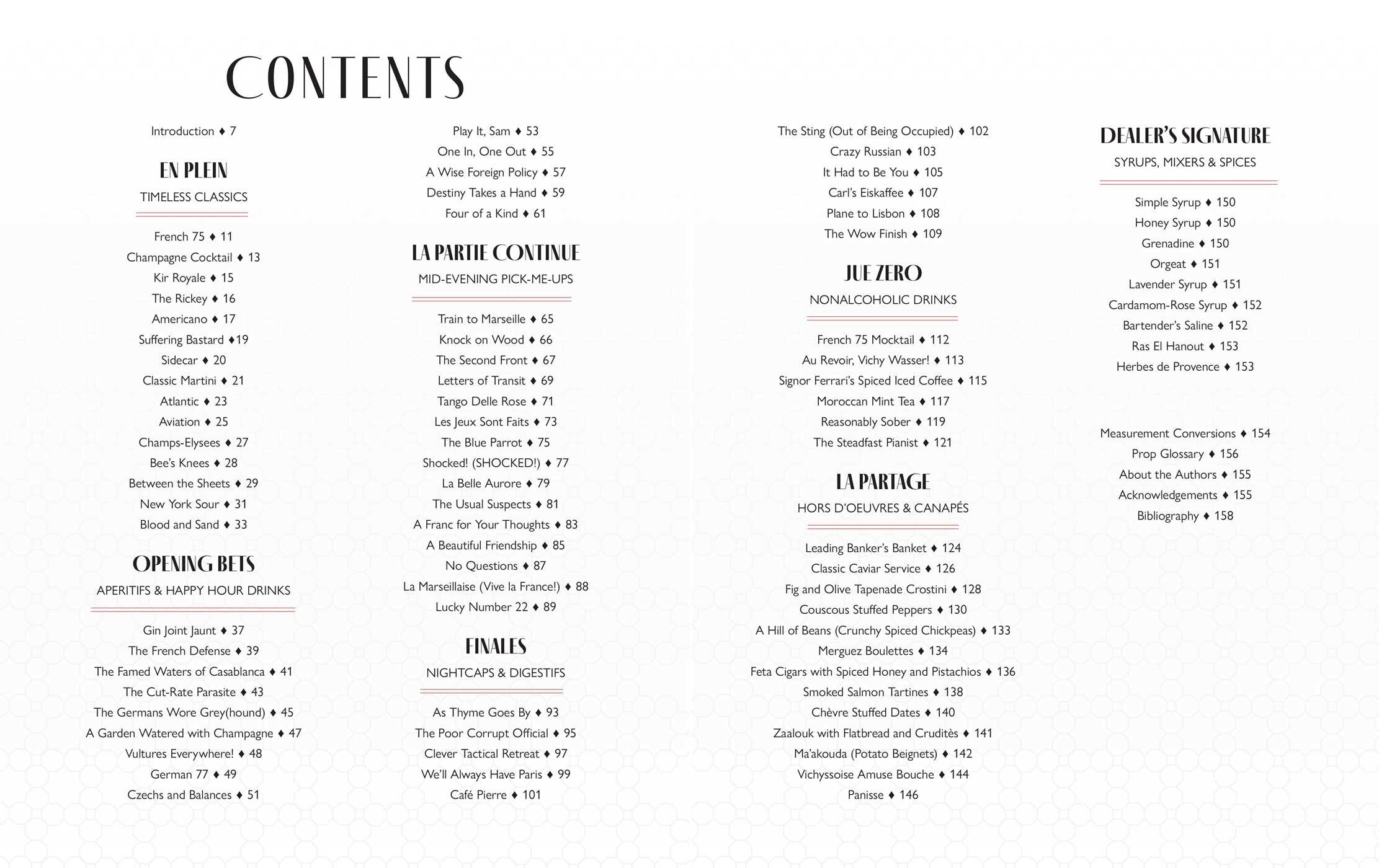 Casablanca Cocktails