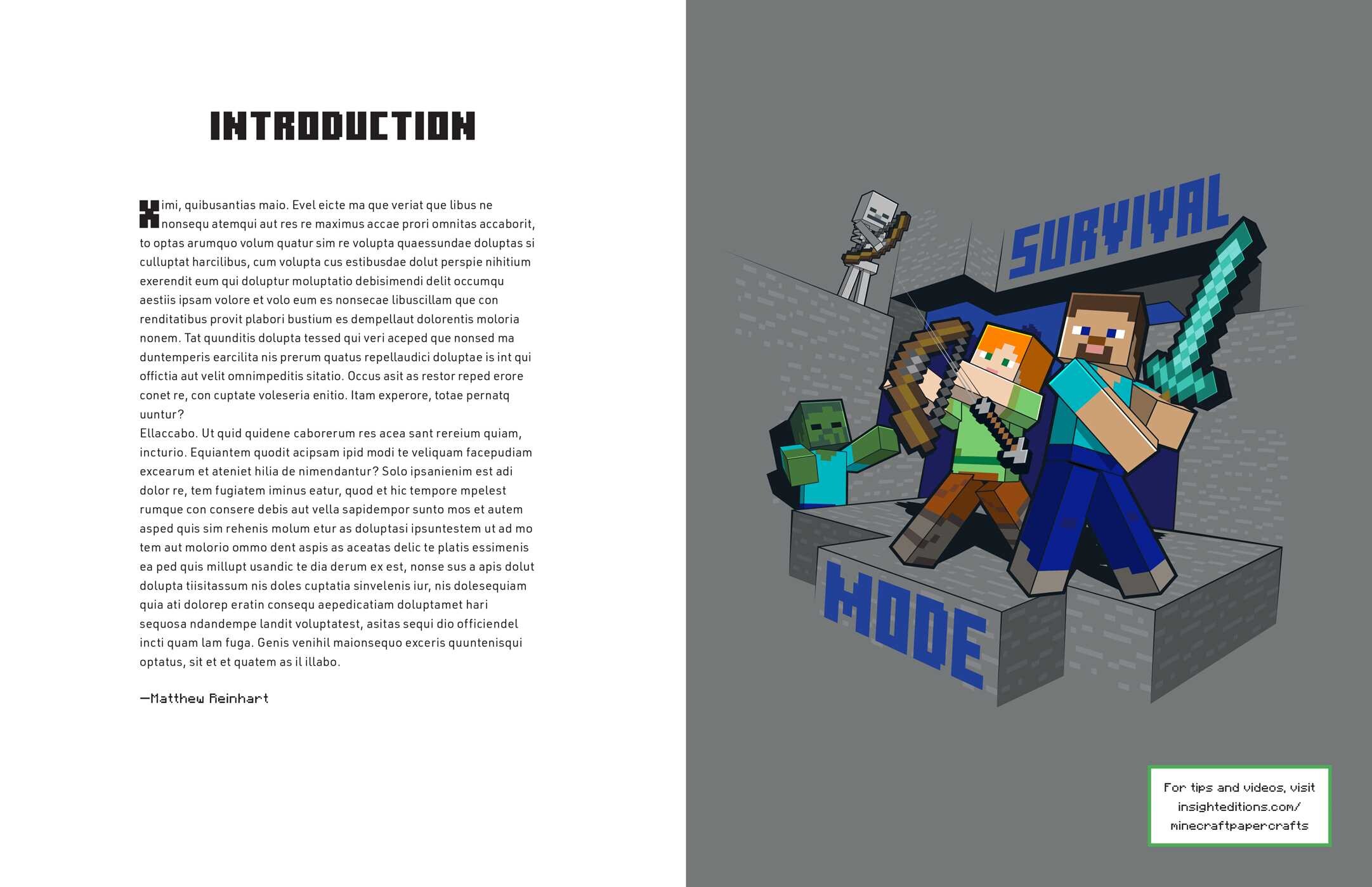 Minecraft: The Official Book of Paper Crafts