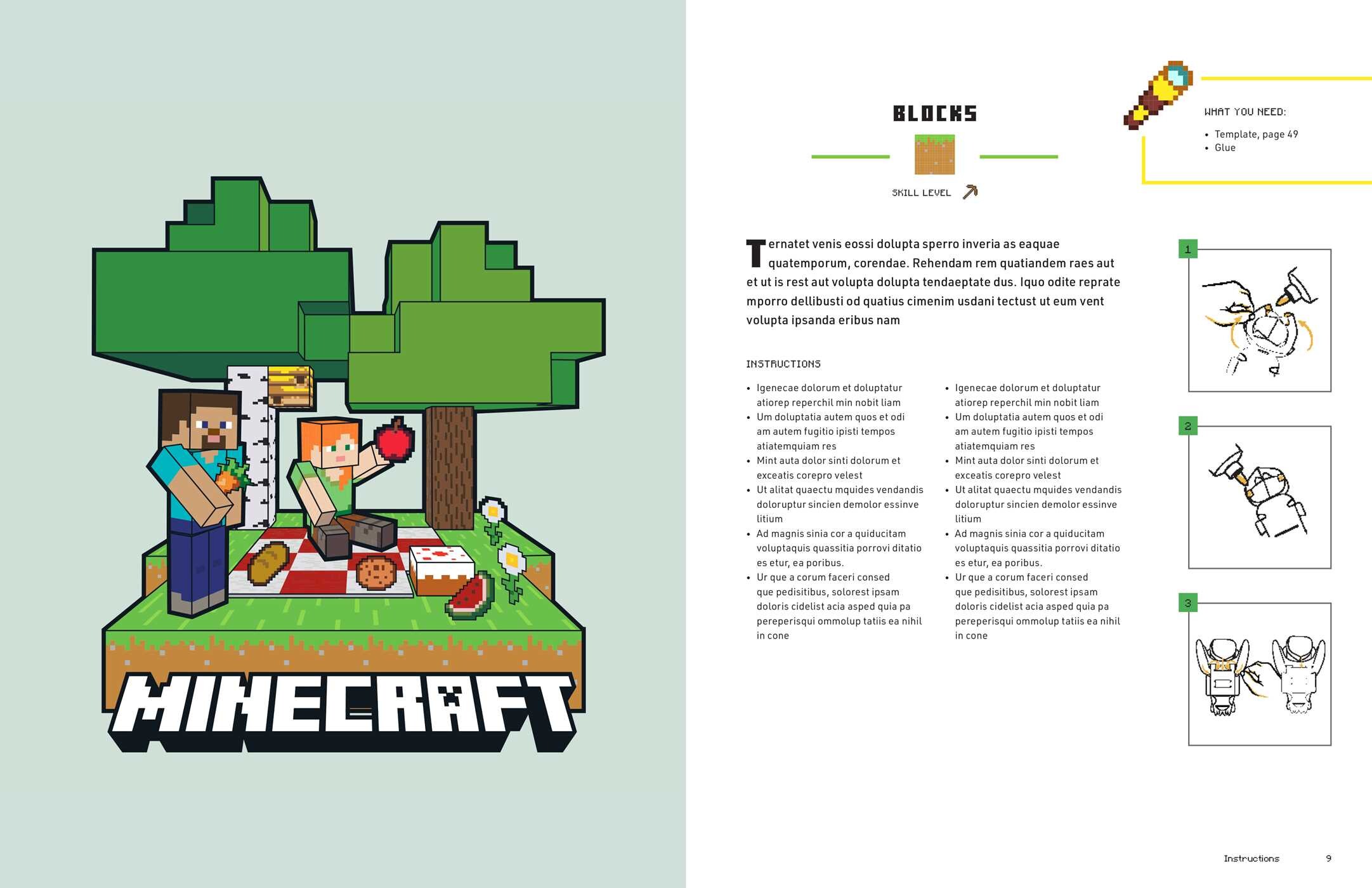 Minecraft: The Official Book of Paper Crafts