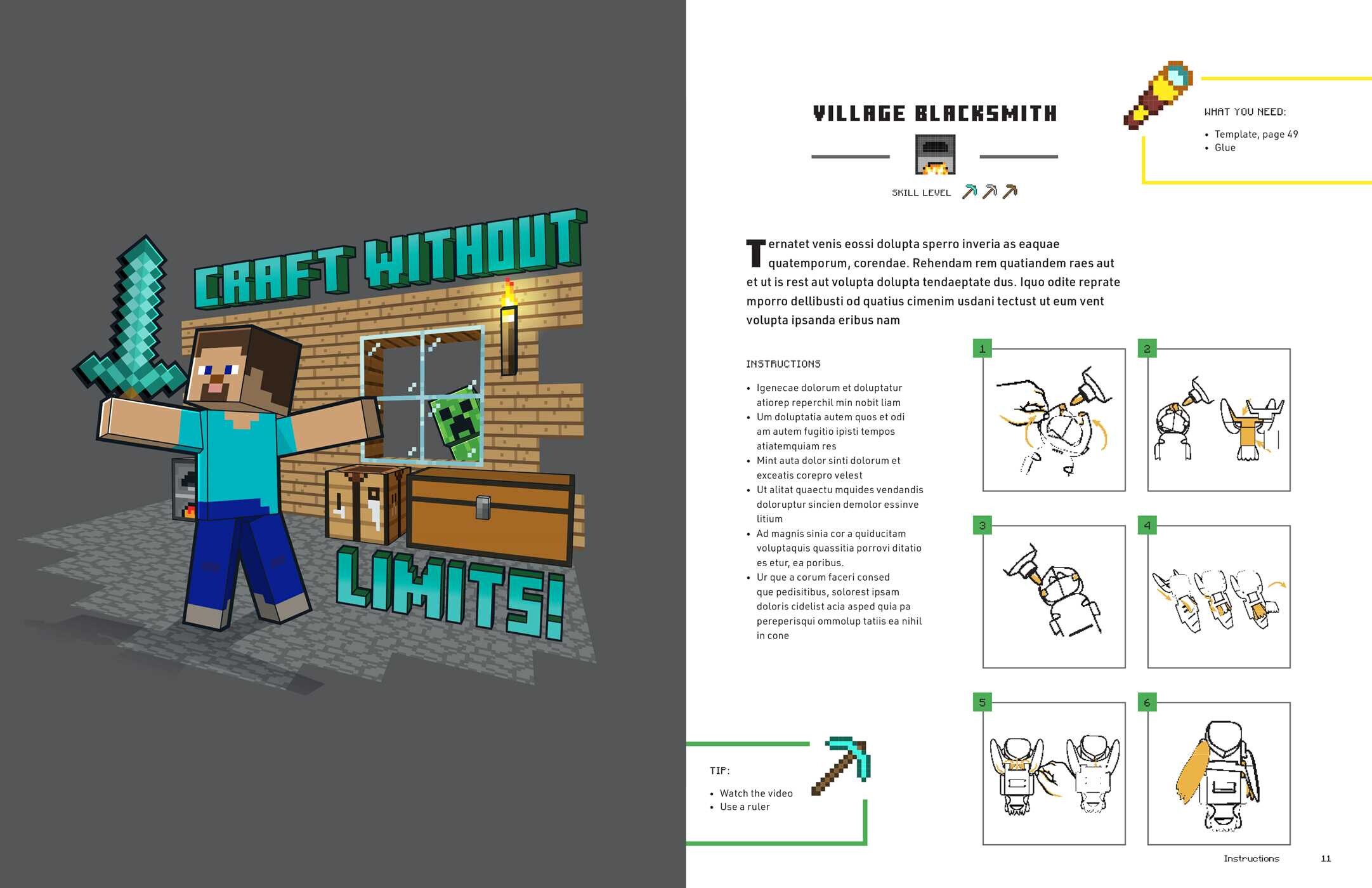 Minecraft: The Official Book of Paper Crafts